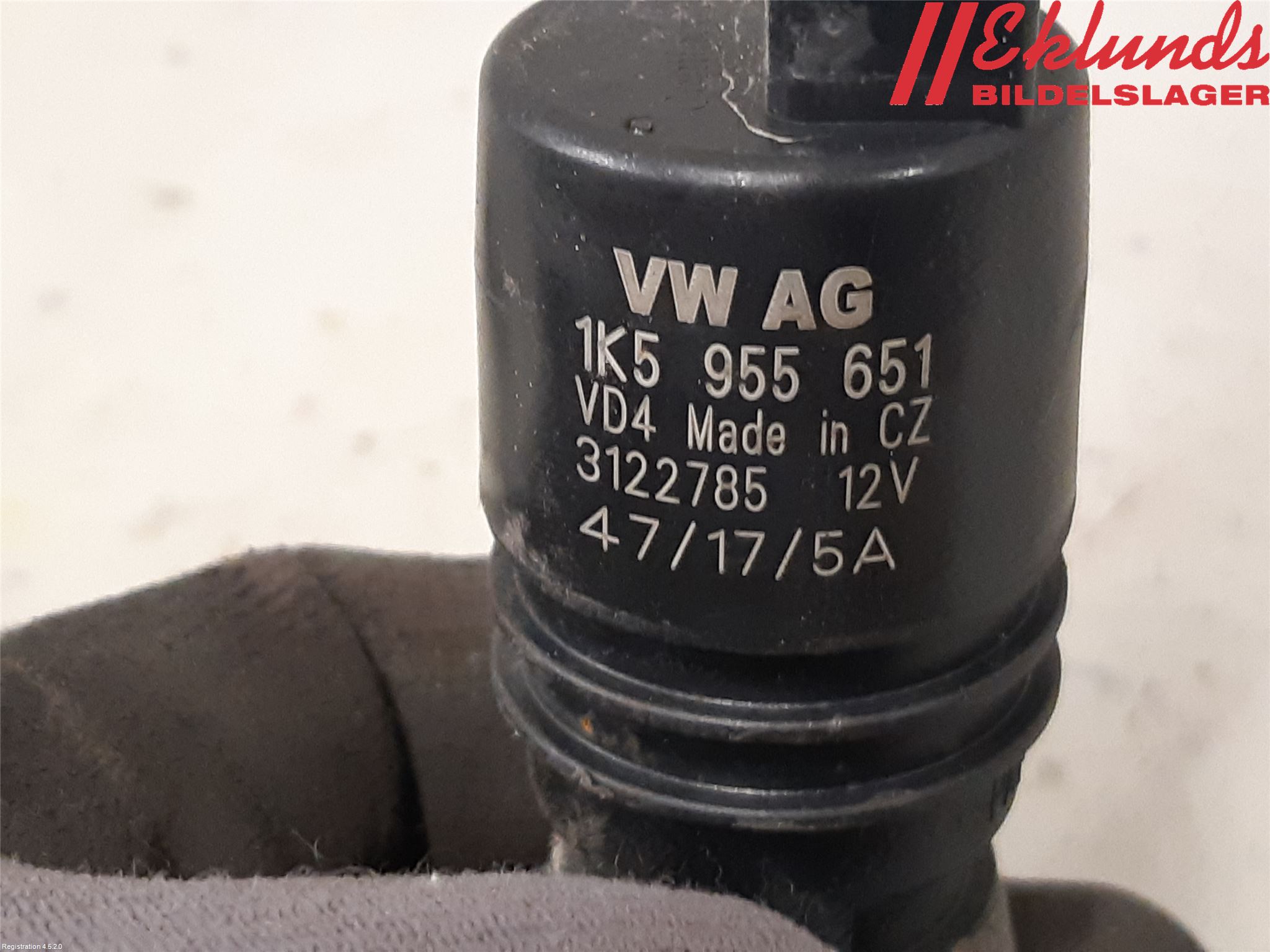 Volkswagen VW PASSAT 11-14 Spolarpump Vindruta