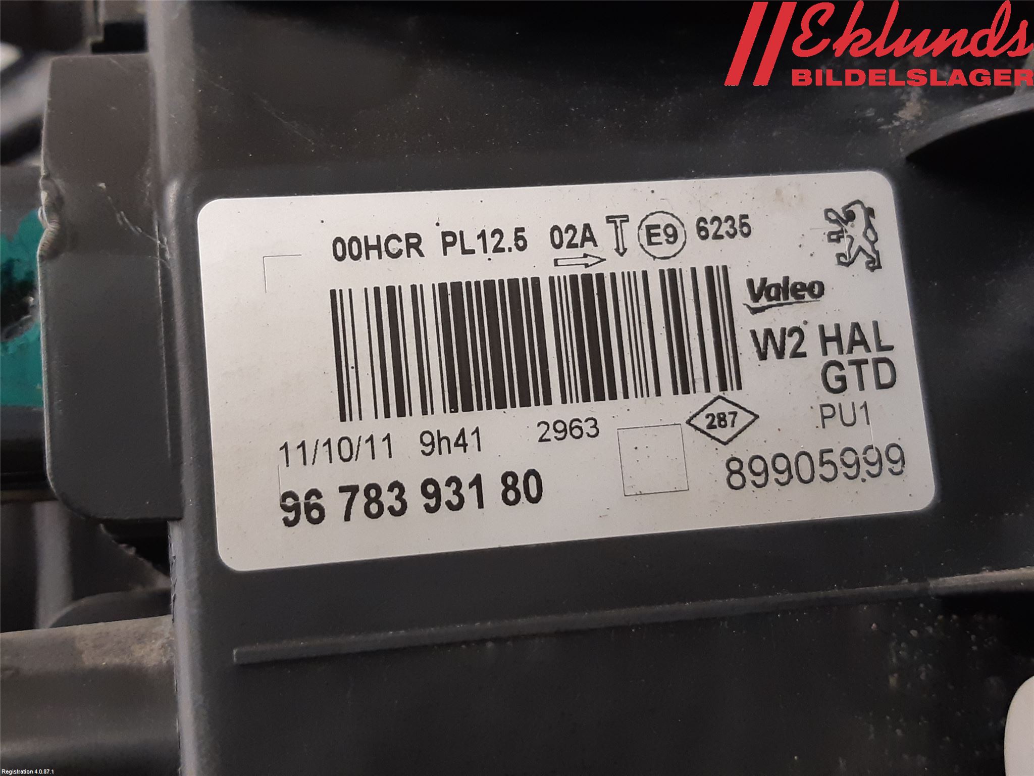 Peugeot 508 11-18 Strålkastare Vänster