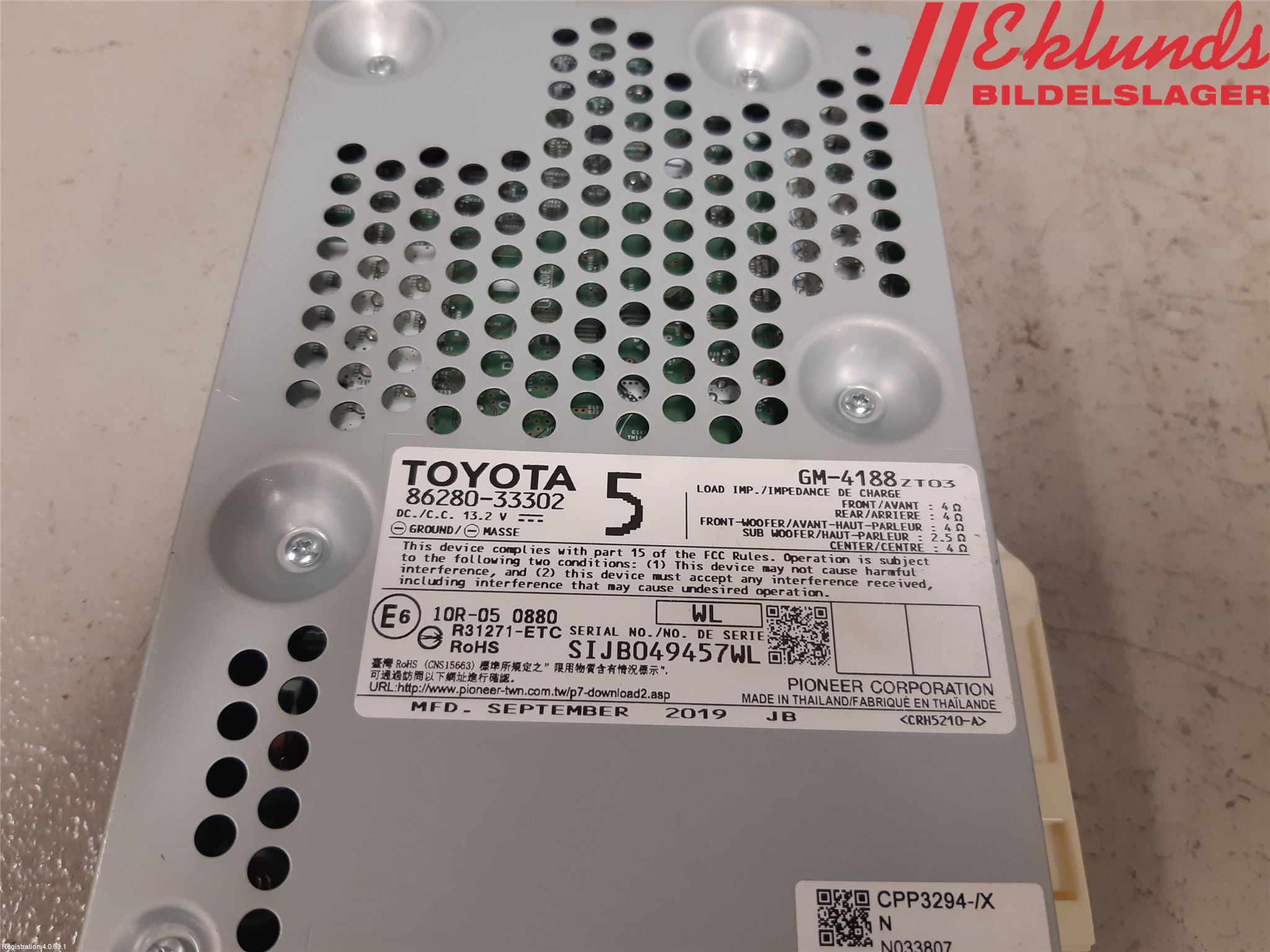 Lexus ES 250/300/330 Radio-Stereo Förstärkare