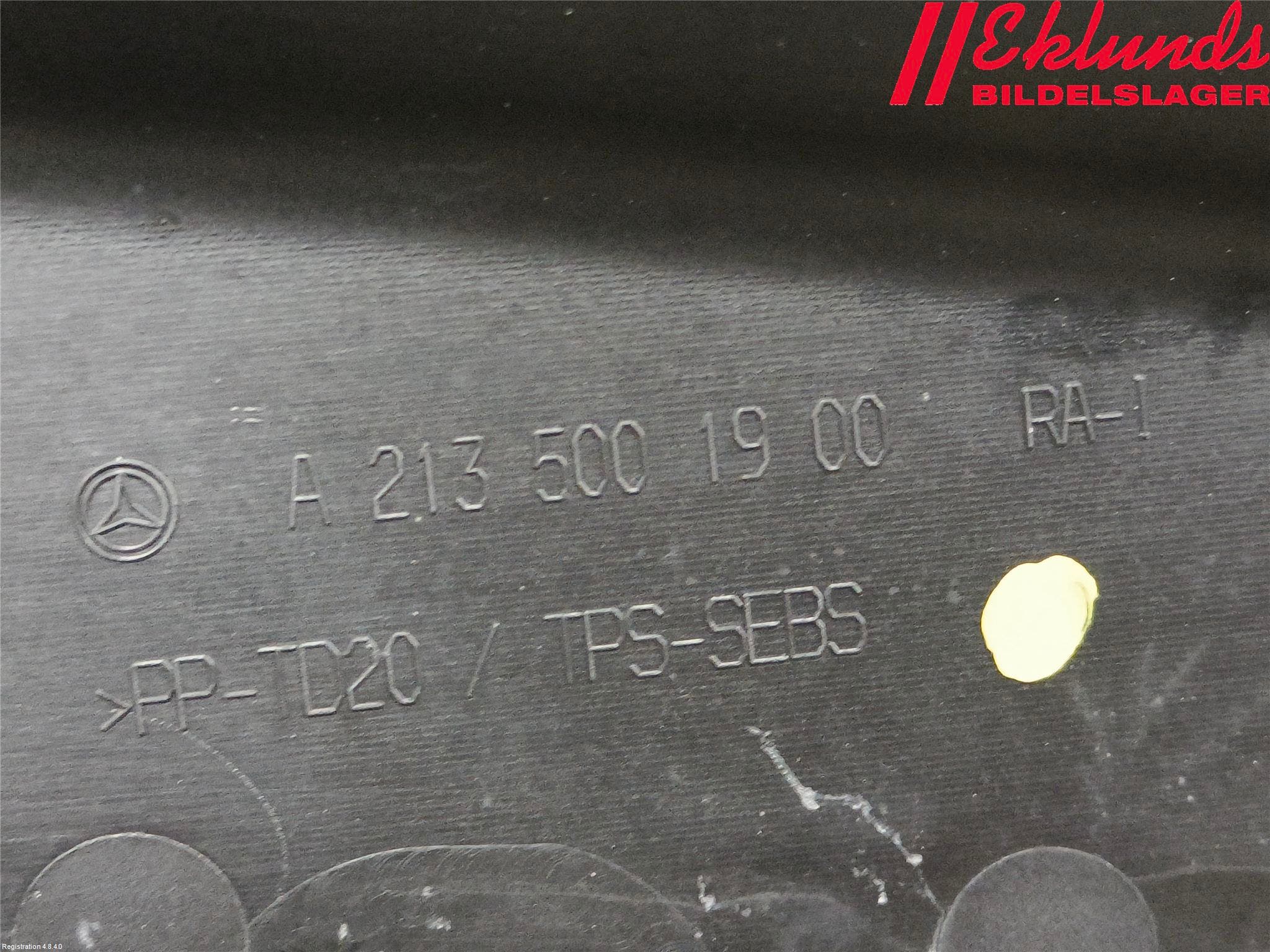 Mercedes-Benz MB E-KLASS (W213) 16-23 Deflektor Plåt-Plast Kylning