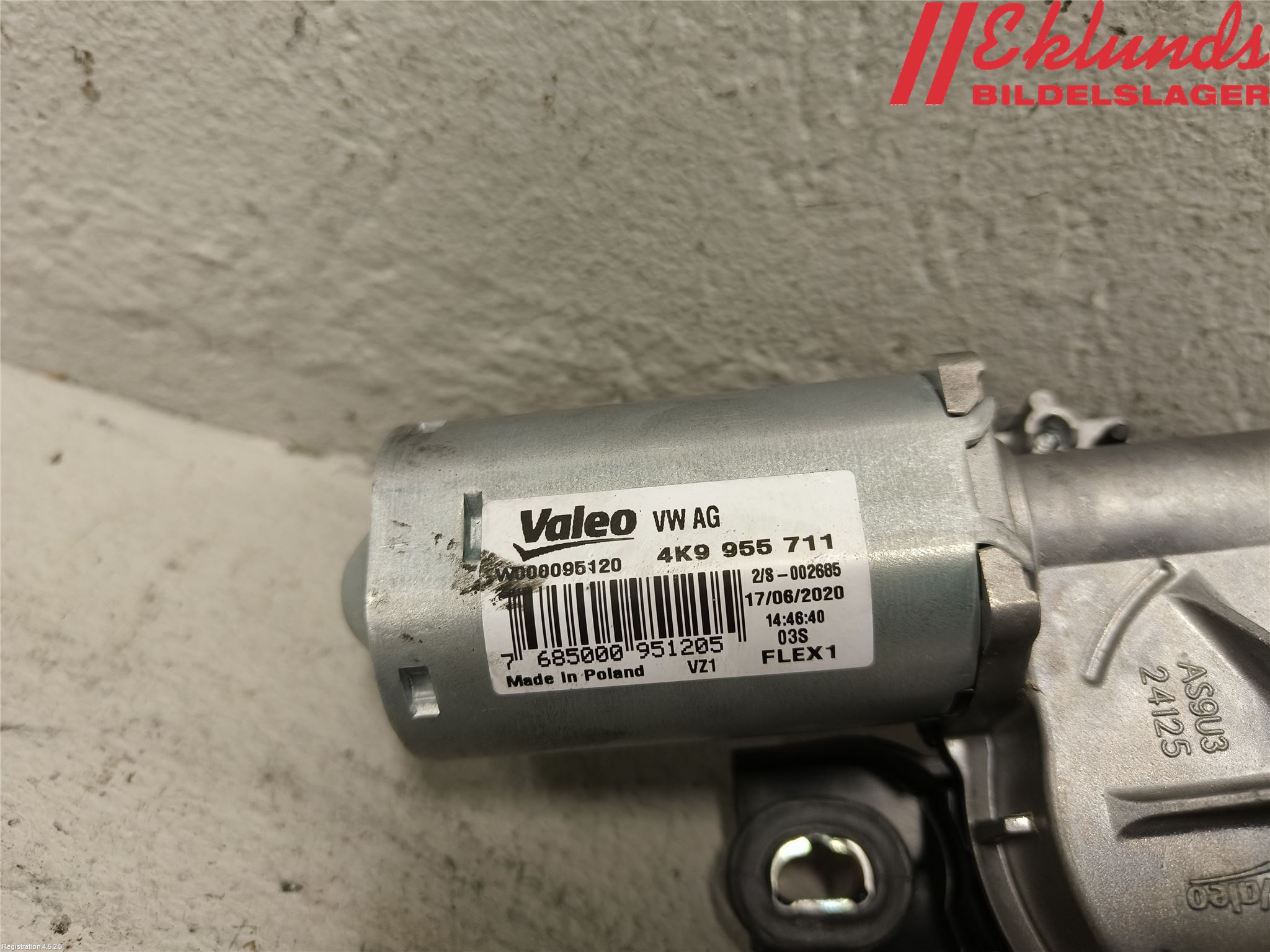 Audi A6 F2/C8 19- Torkarmotor Baklucka