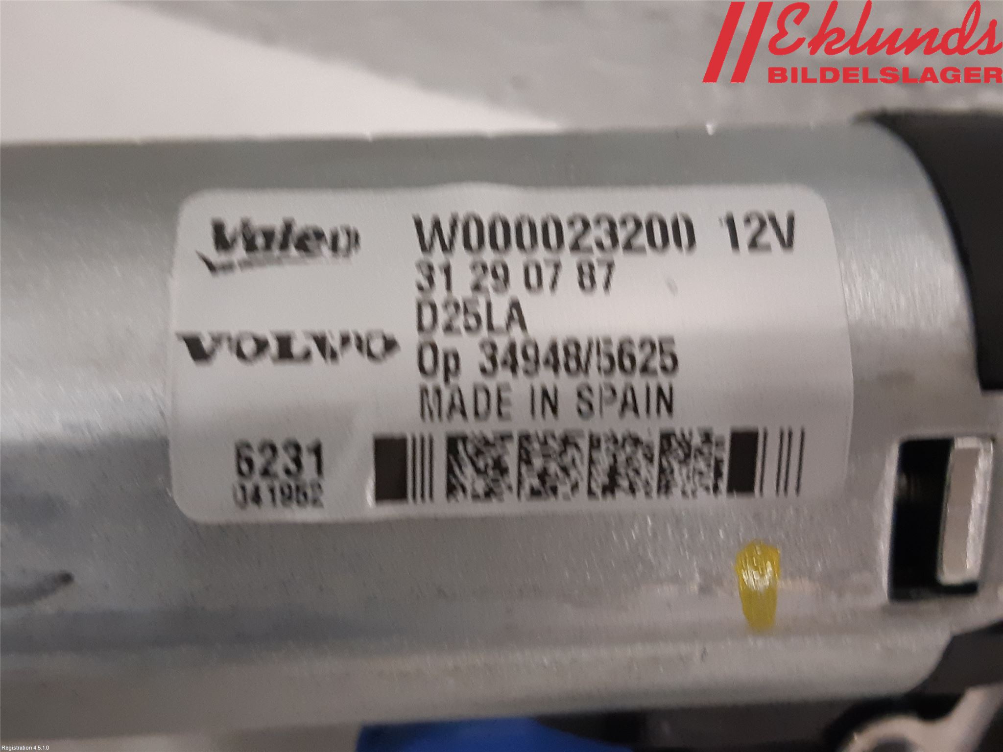 Volvo V70 08-13 Torkarmotor Baklucka