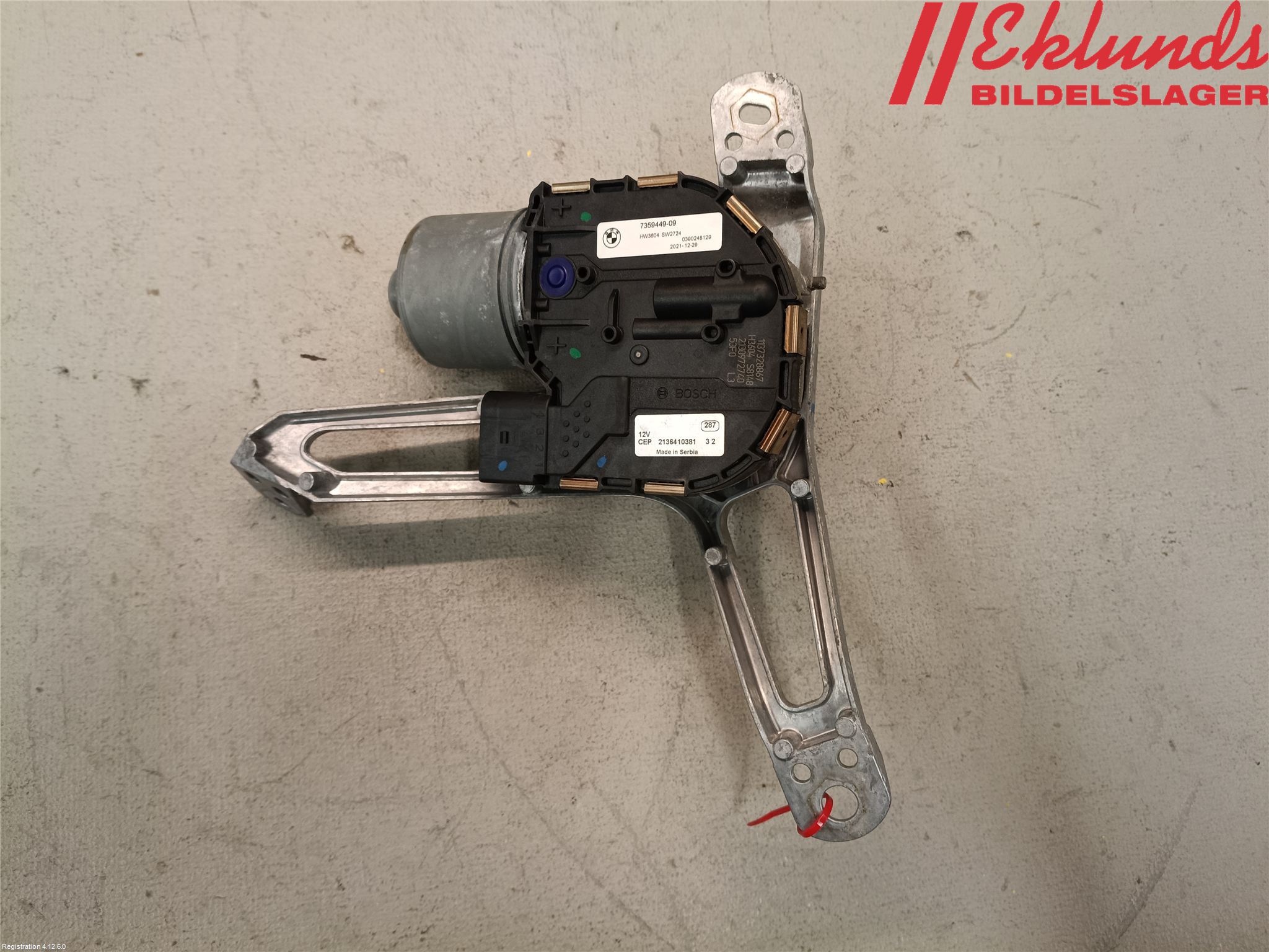 BMW i3 I01 13-22 Torkarmotor Vindruta