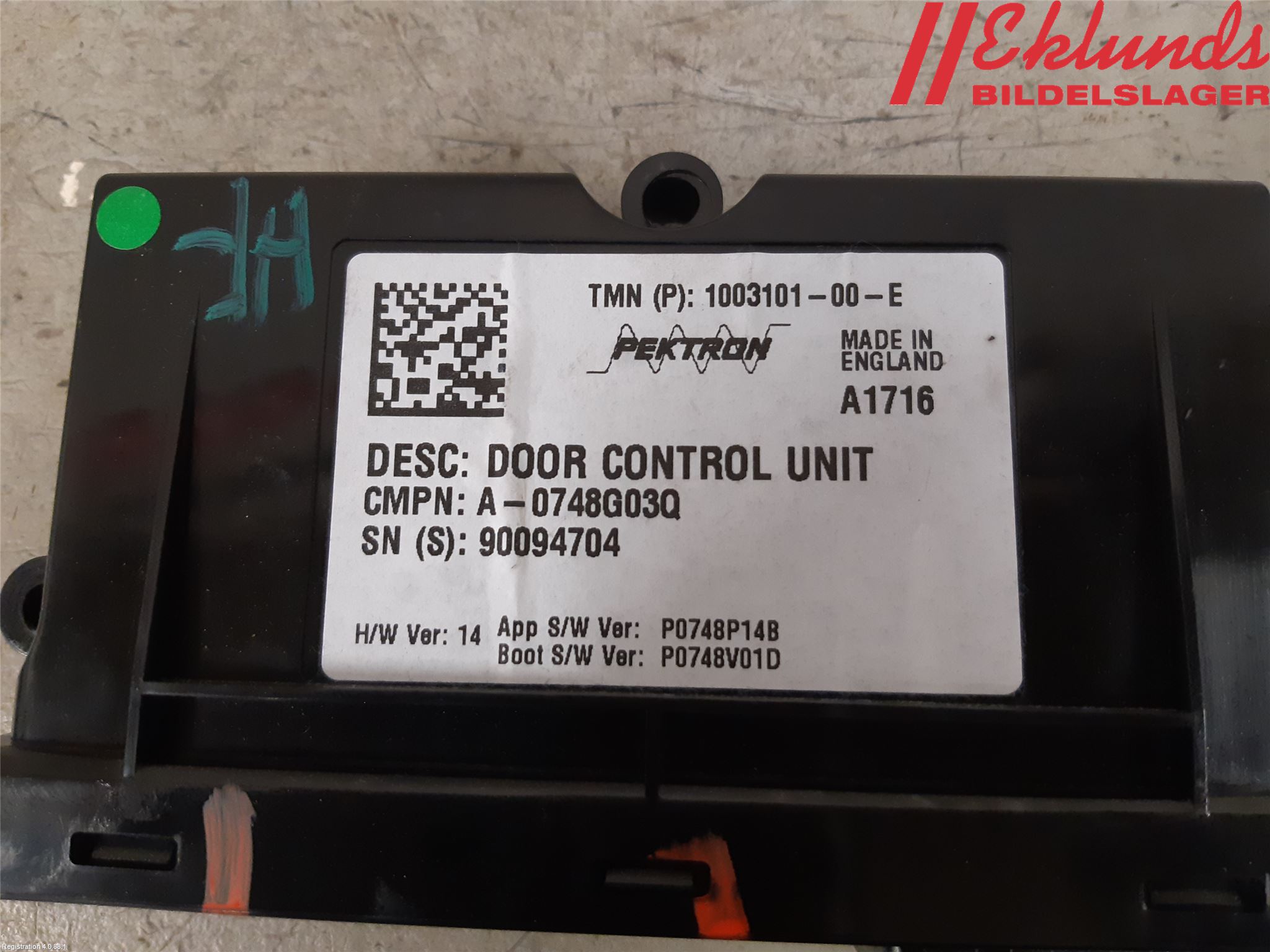 Tesla MODEL S 13- Styrenhet Dörr