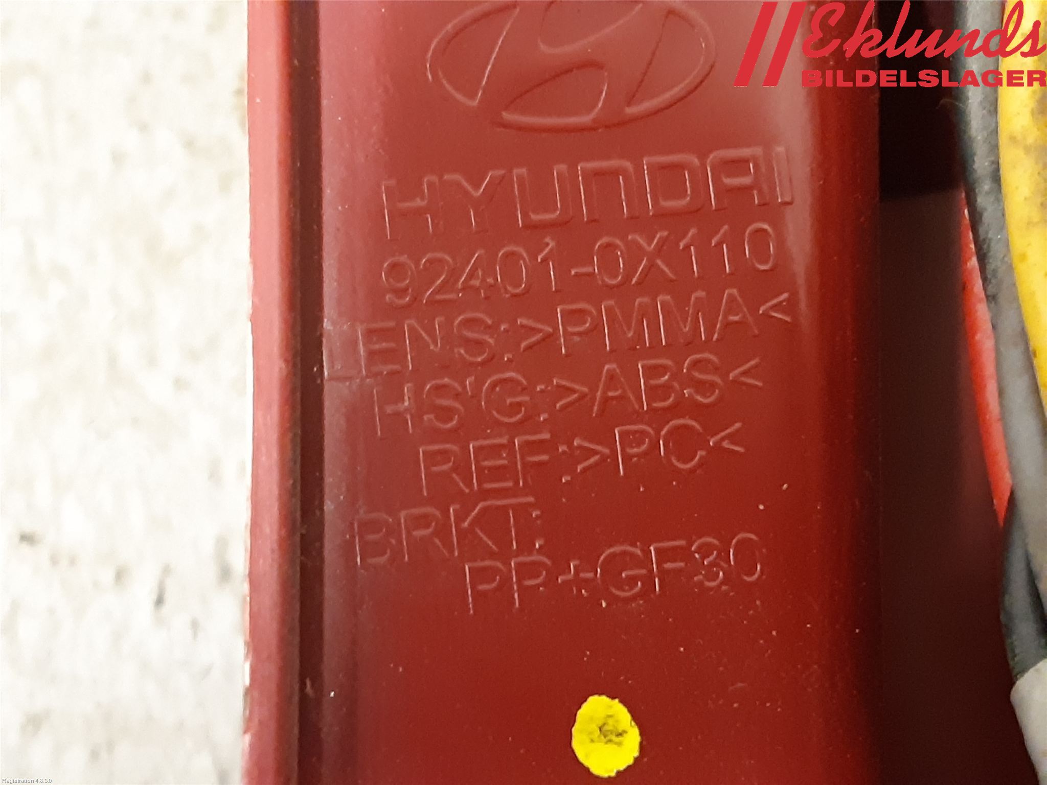 Hyundai i10 PA 08-13 Bakljus Vänster