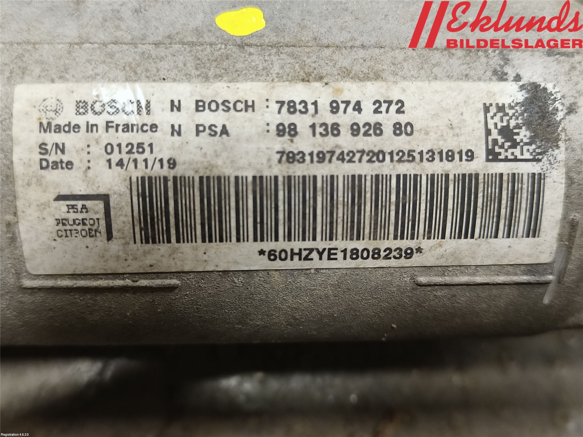 Opel VIVARO 20- Styrväxel Servo -Snäcka