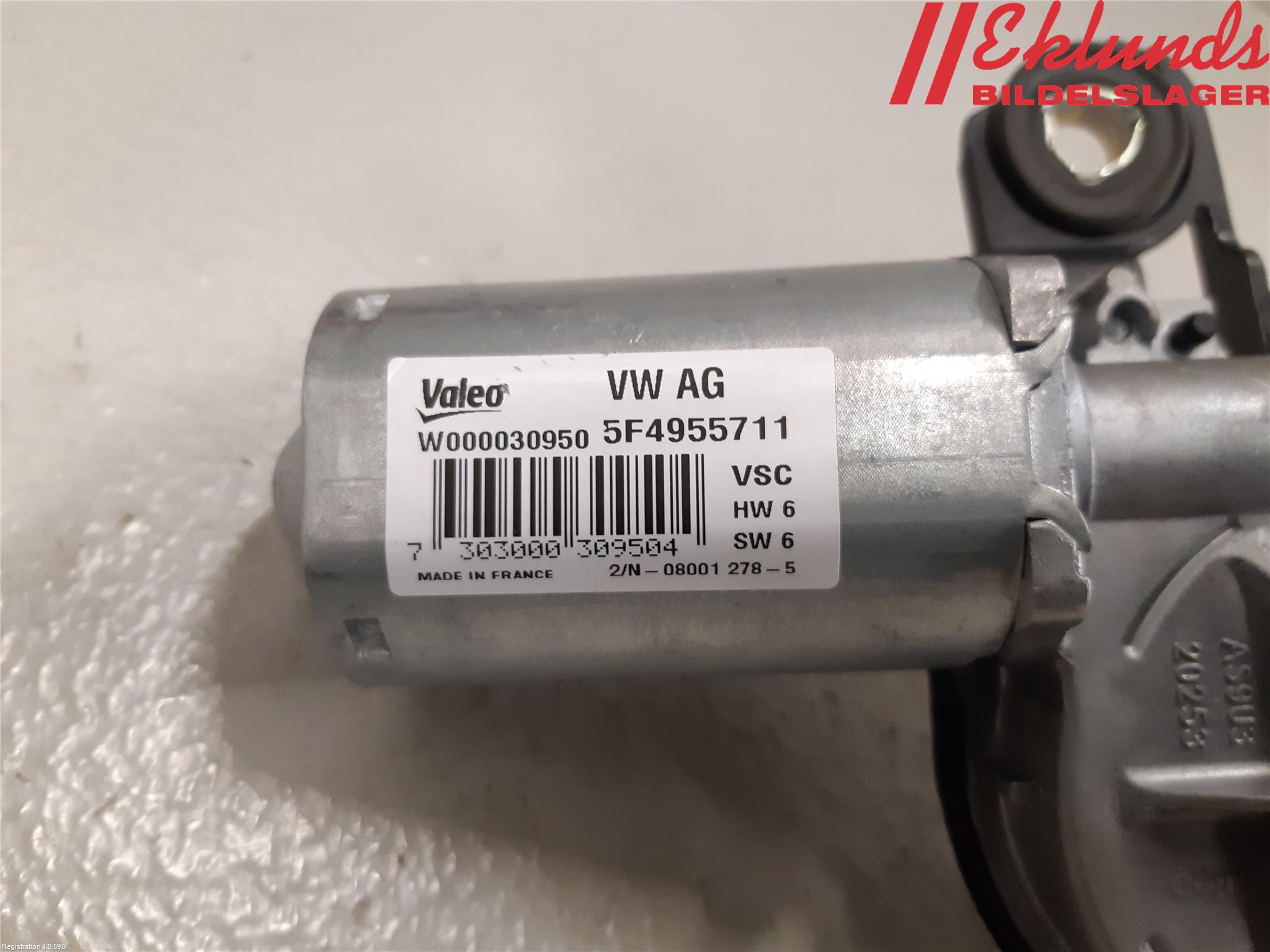 Skoda RAPID Torkarmotor Baklucka