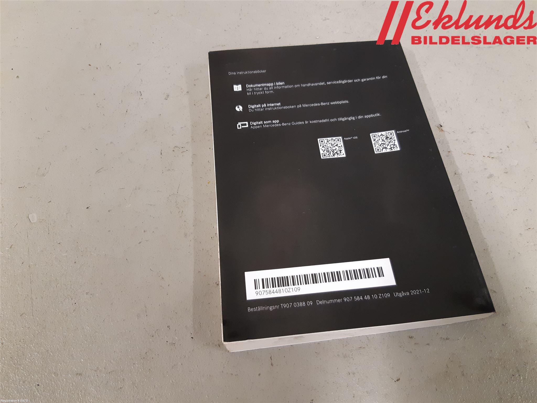 Mercedes-Benz MB SPRINTER (W907/W910) 19- Instruktionsbok