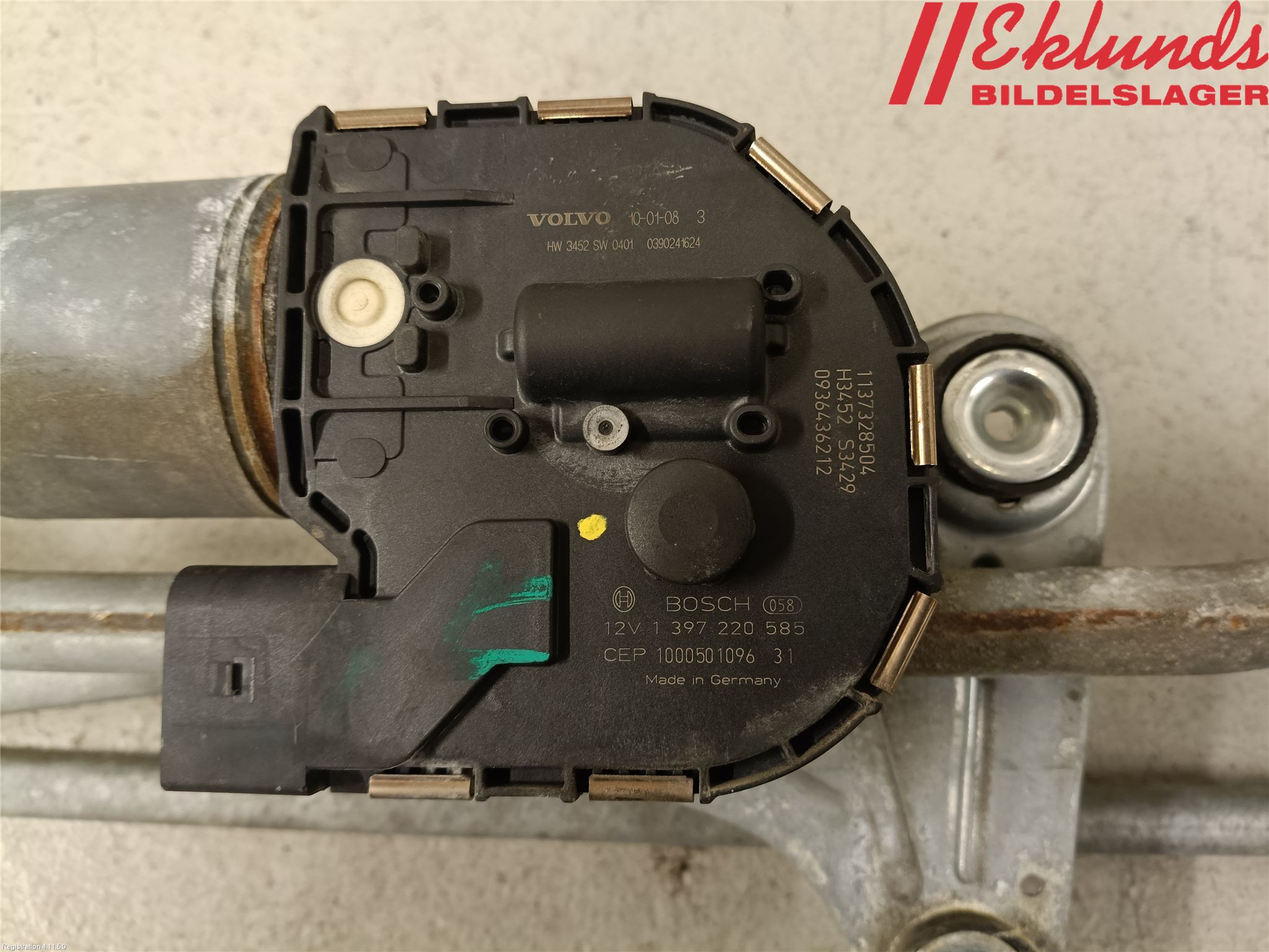 Volvo V70 08-13 Torkarmotor Vindruta