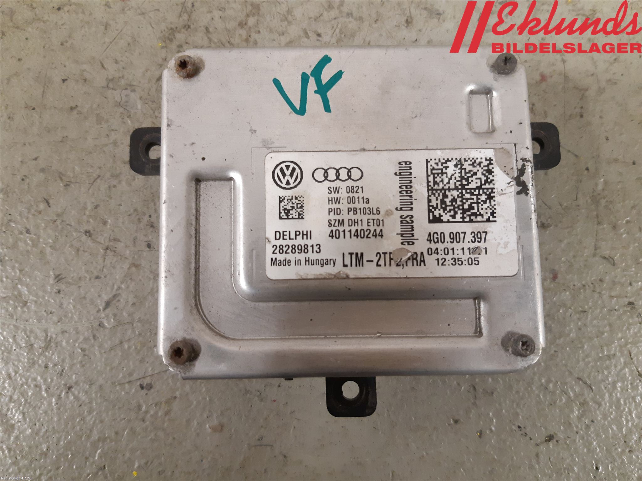 Audi A7/S7 4G 11-17 Styrenhet Strålkastare