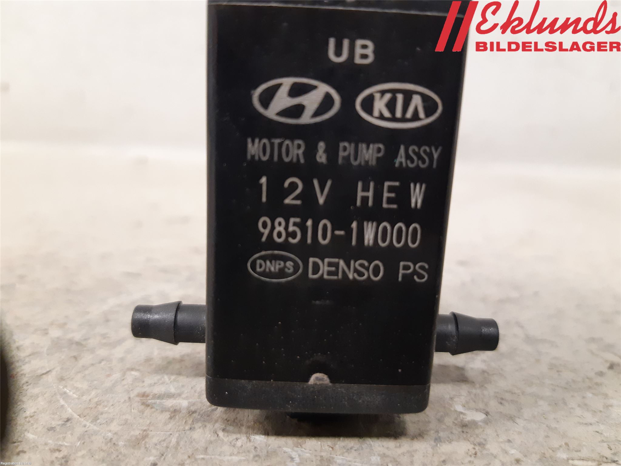 Kia RIO 12-16 Spolarpump Vindruta