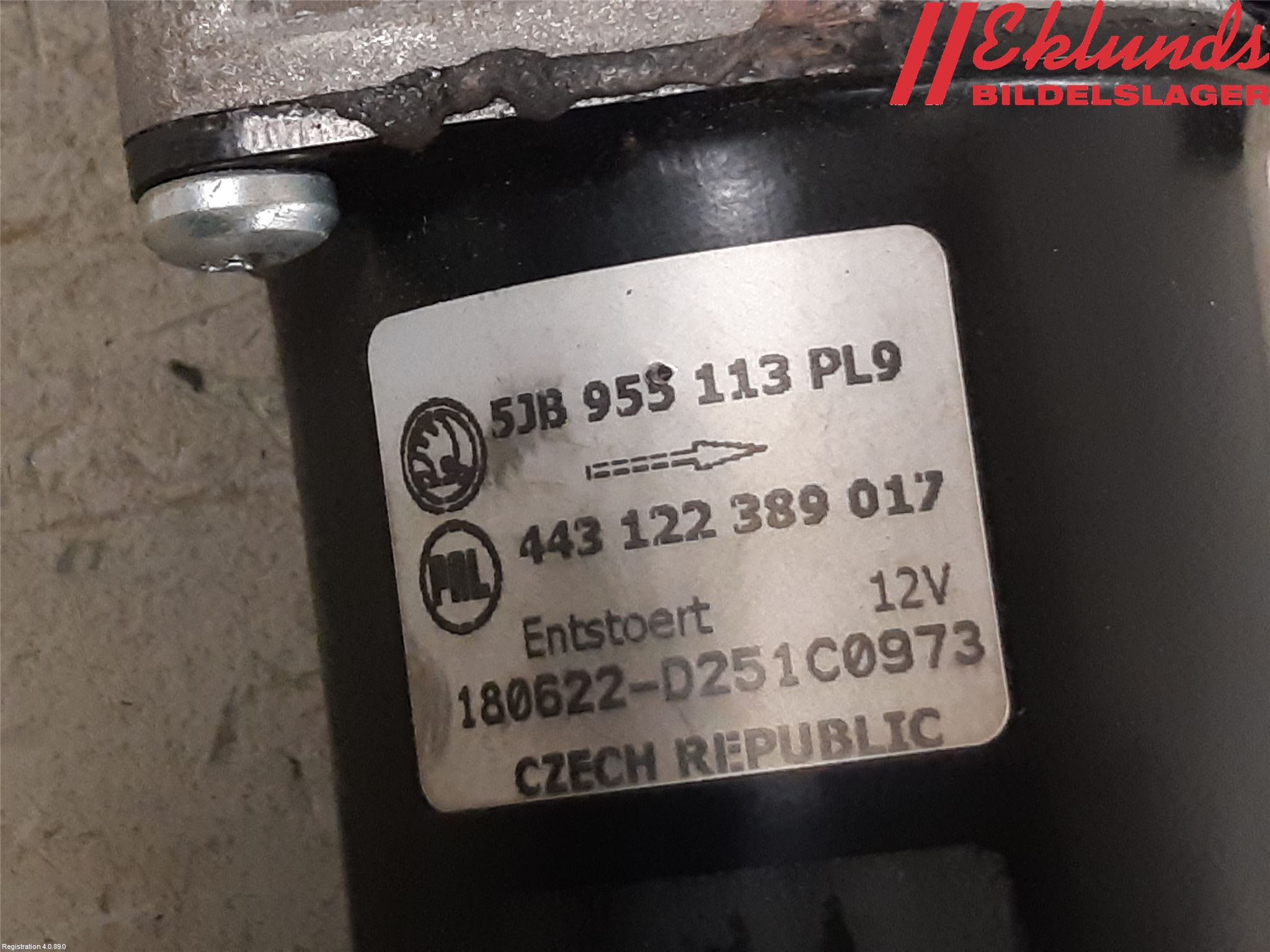 Skoda FABIA 15-21 Torkarmotor Vindruta