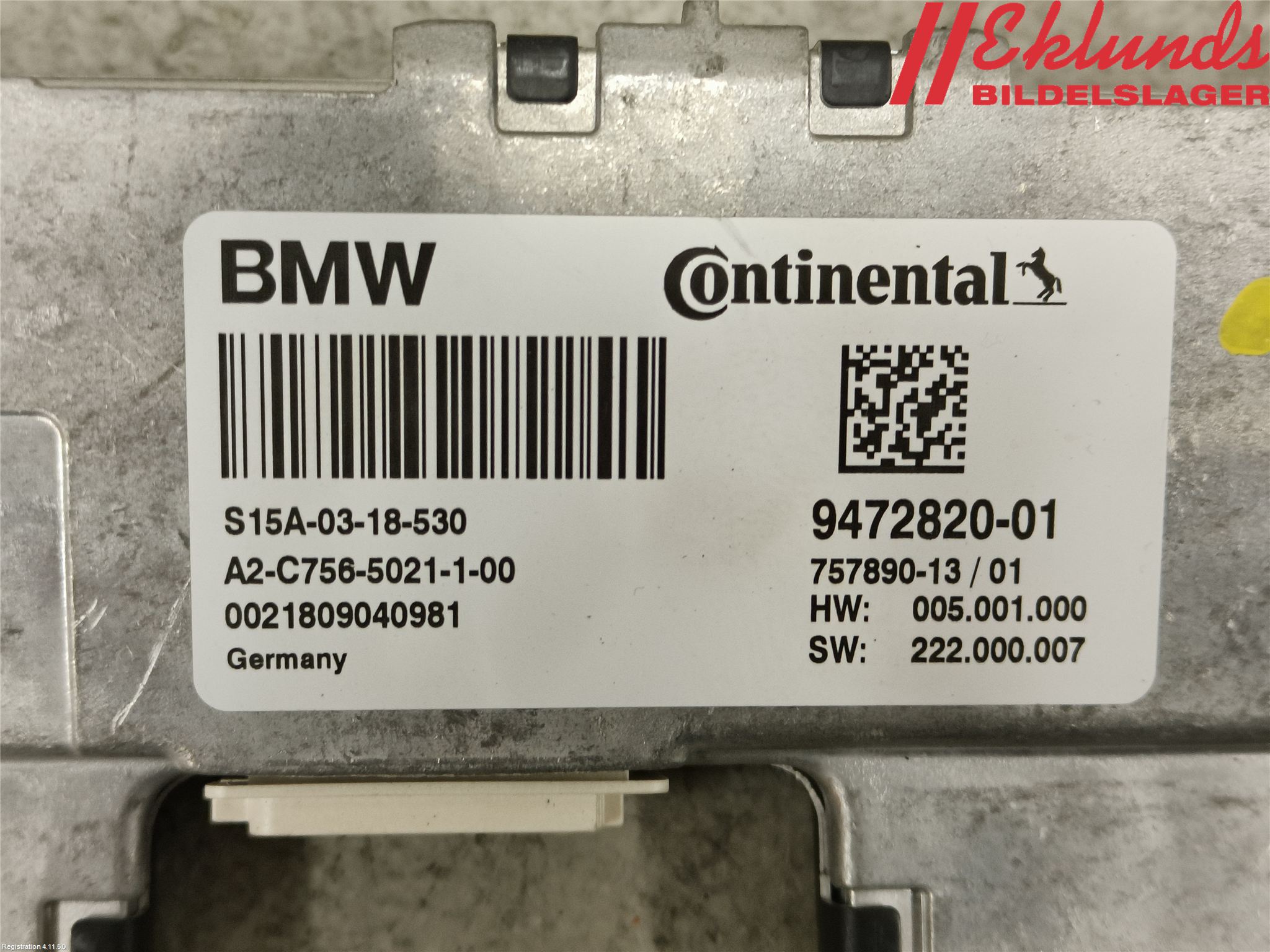 BMW 5 G30/G31/F90 17-23 Sensor Aktivt Kollisionsskydd