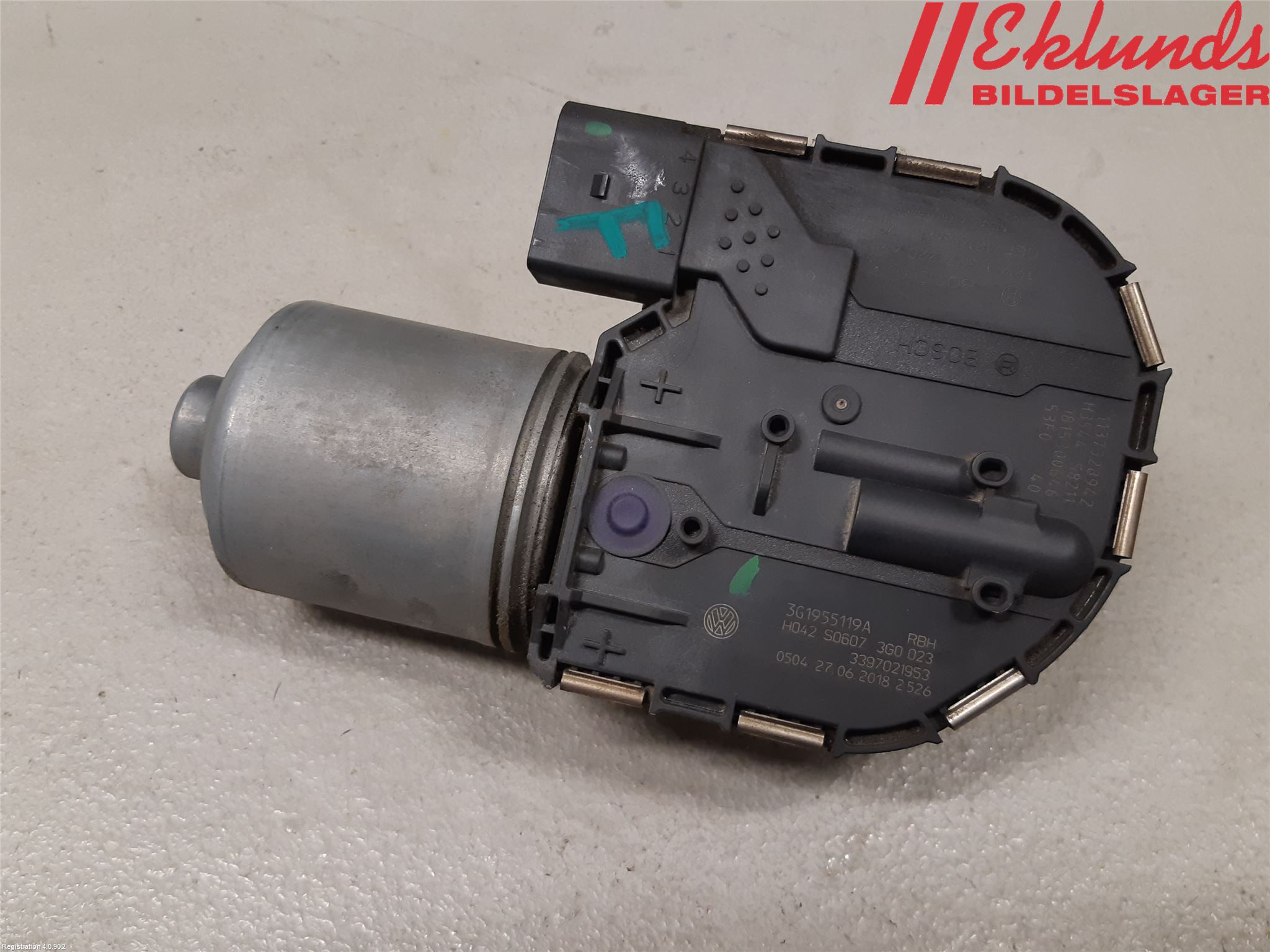 Volkswagen VW PASSAT 15-19 Torkarmotor Vindruta