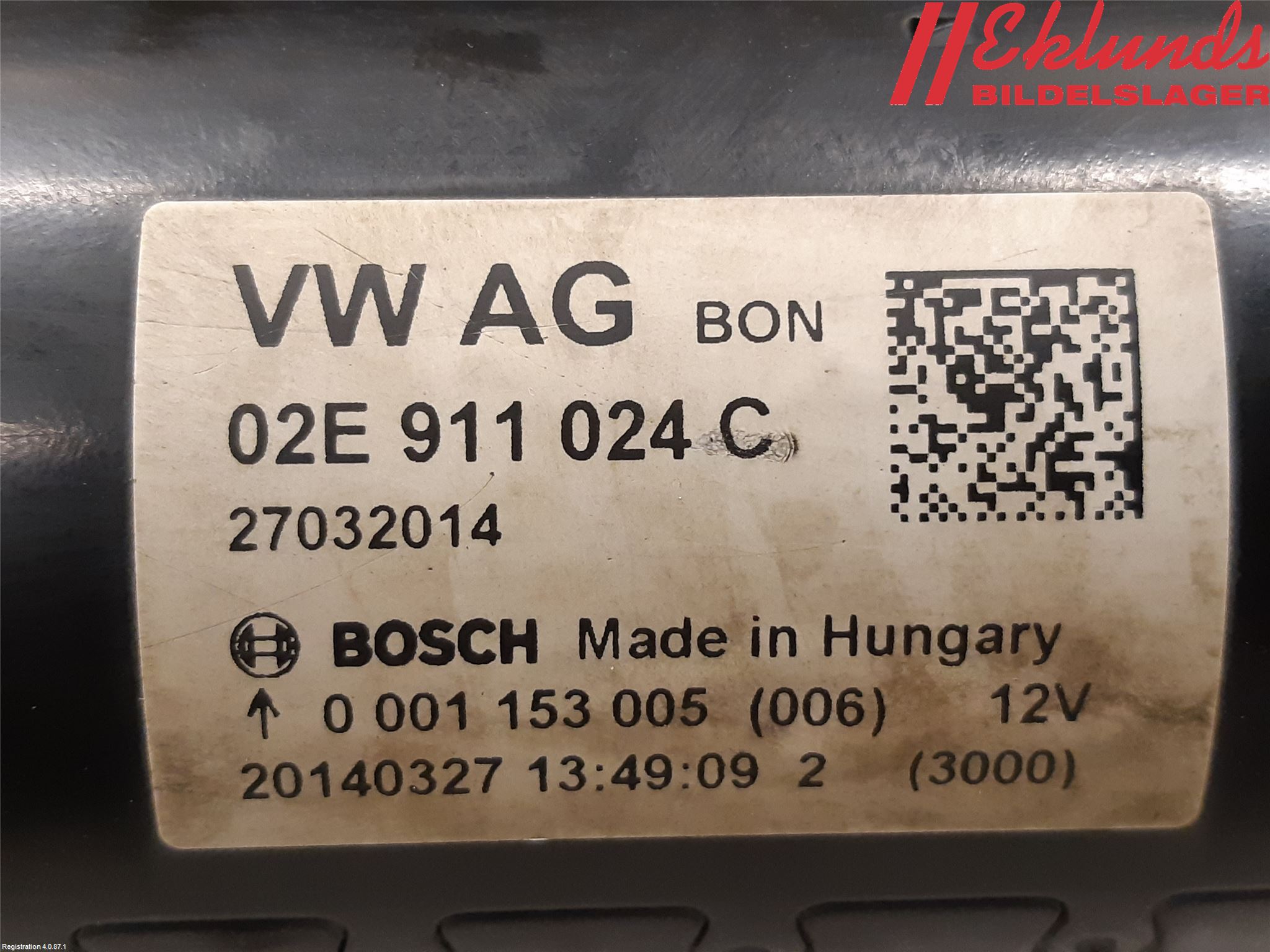 Volkswagen VW SHARAN 11- Startmotor Diesel