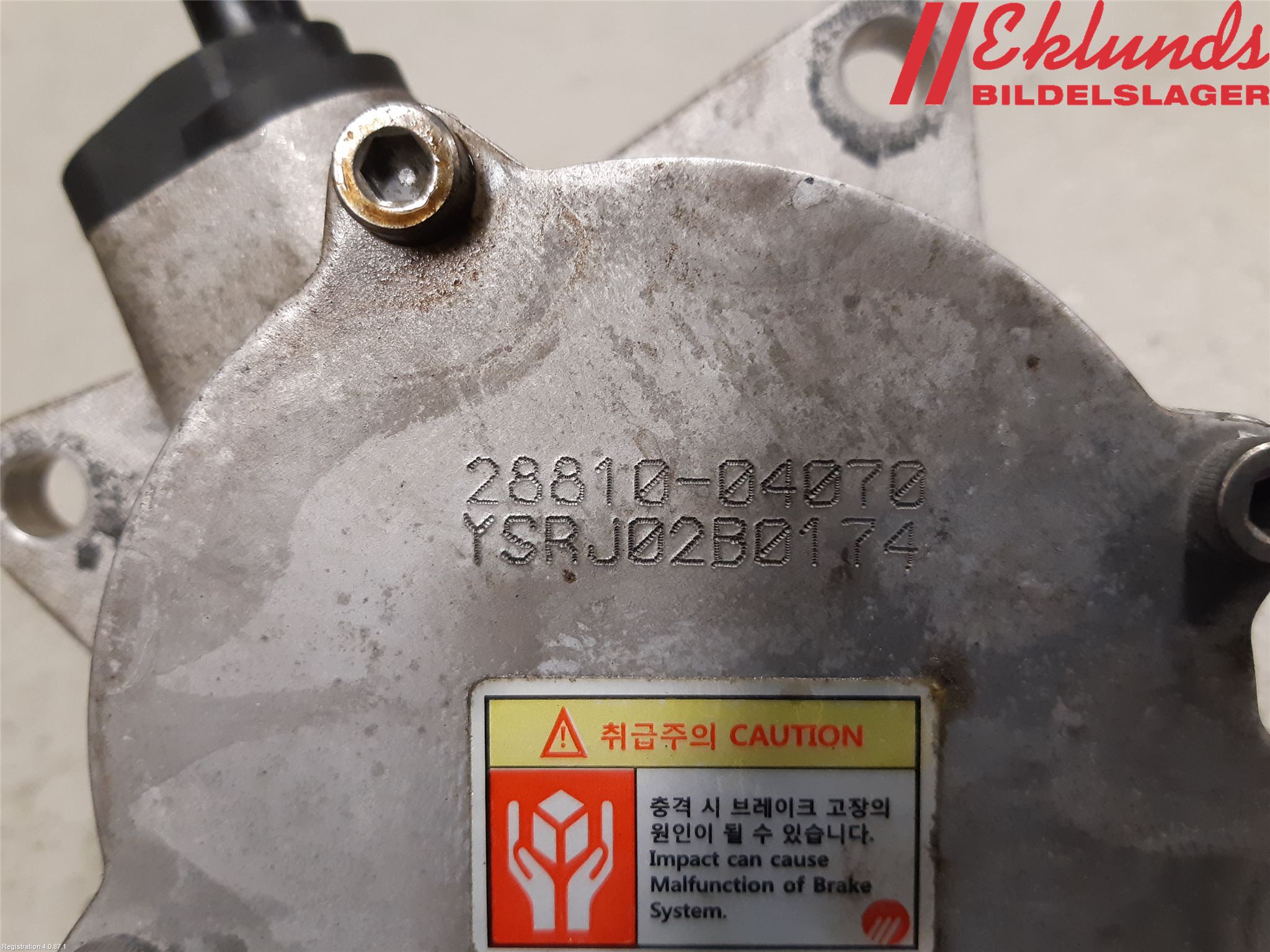 Kia STONIC 18->> Vakuumpump