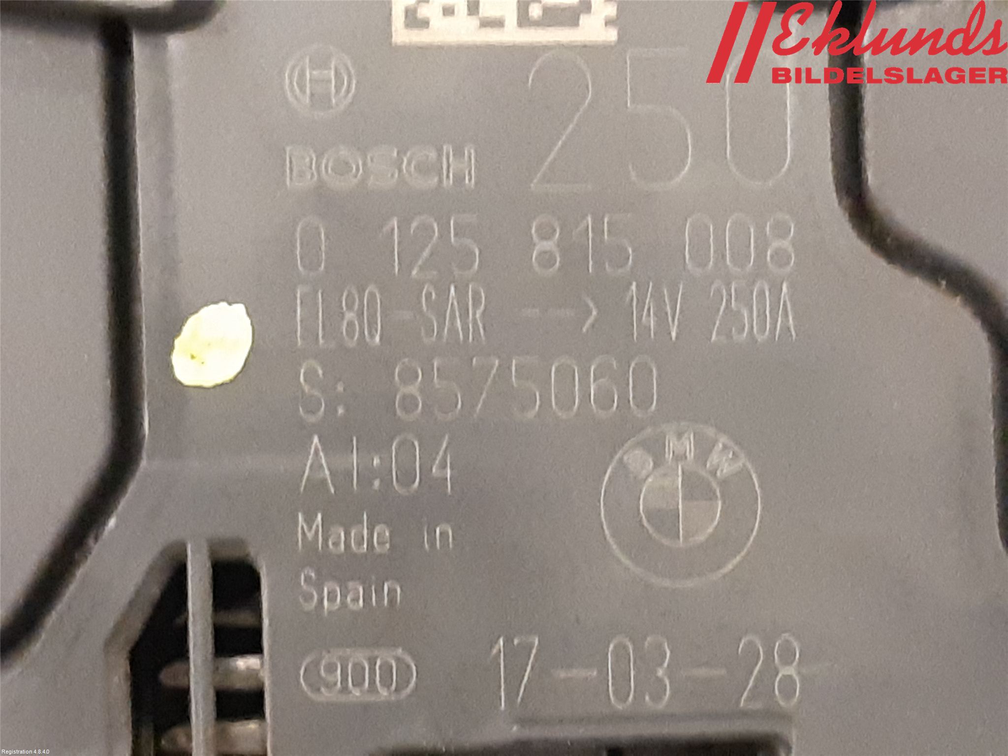 BMW X3 G01 18- Generator