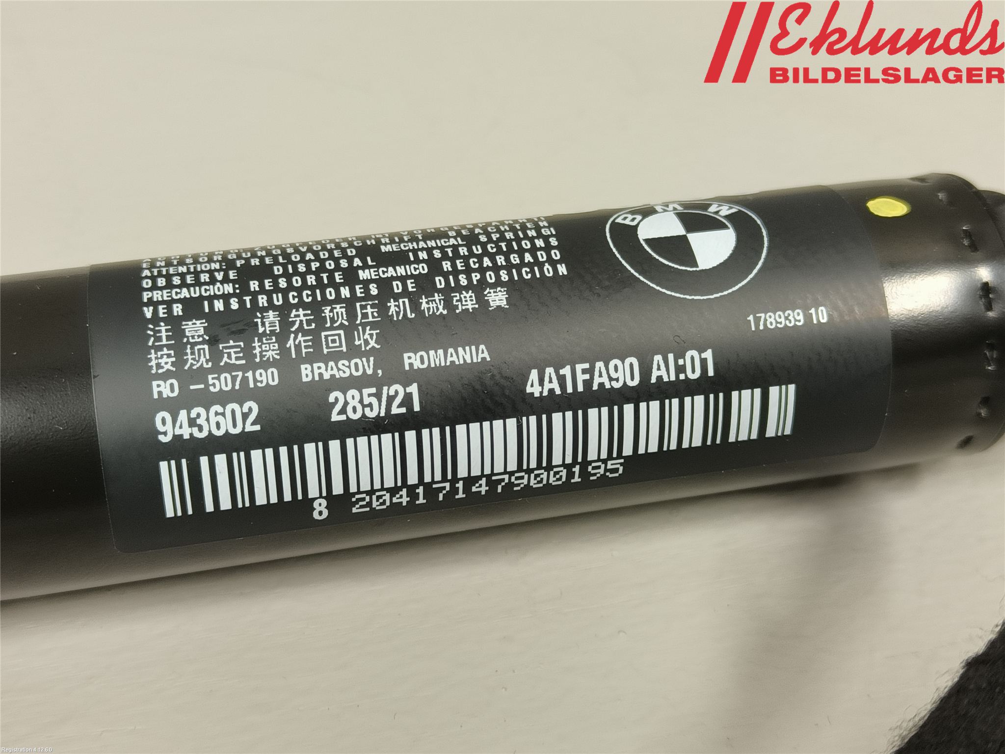 BMW 5 G30/G31/F90 17-23 Bakluckeöppnare Automatisk