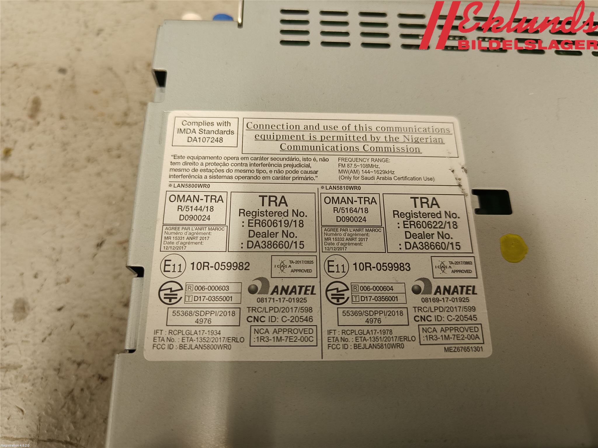 Renault TRAFIC/E-TECH 15- Cd Radio - Multimediapanel