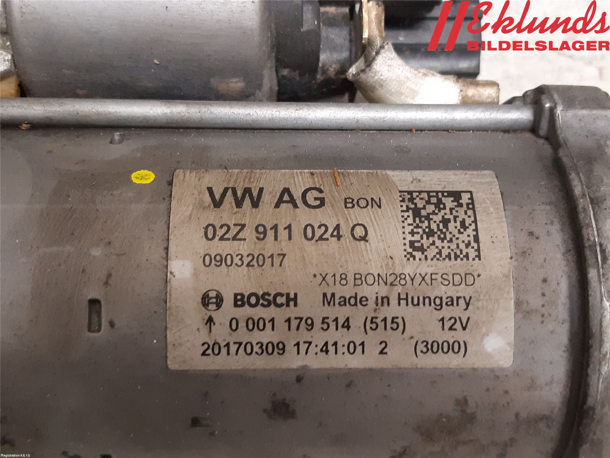 Audi A3/S3 8V 13-20 Startmotor