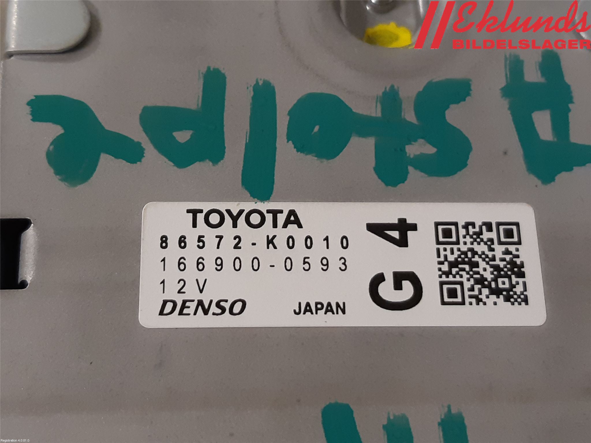 Toyota YARIS XP21 20- Styrenhet Parkeringshjälp