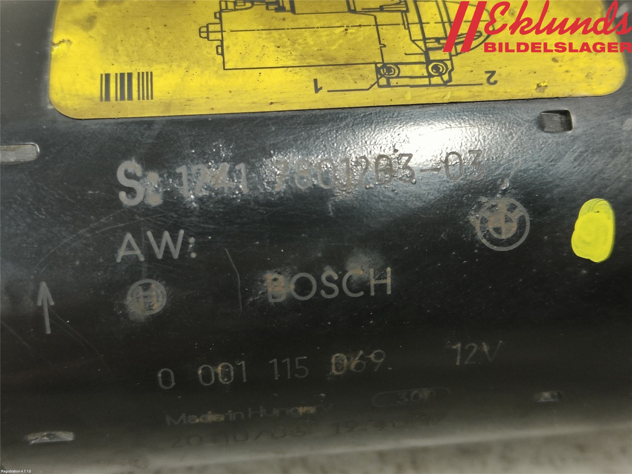 BMW X1 E84 10-15 Startmotor Diesel