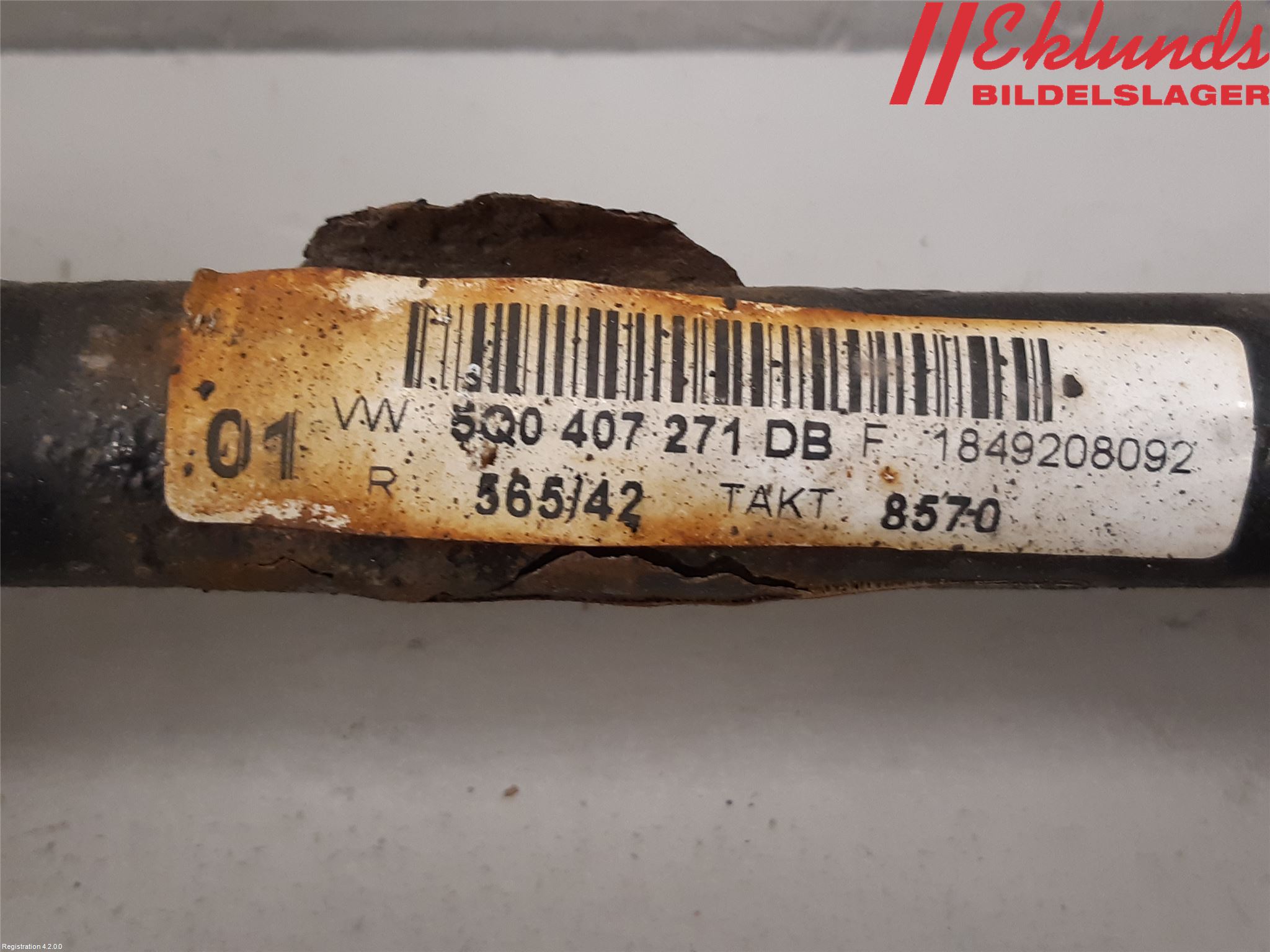 Volkswagen VW GOLF / E-GOLF VII 13-20 Drivaxel Fram Vänster