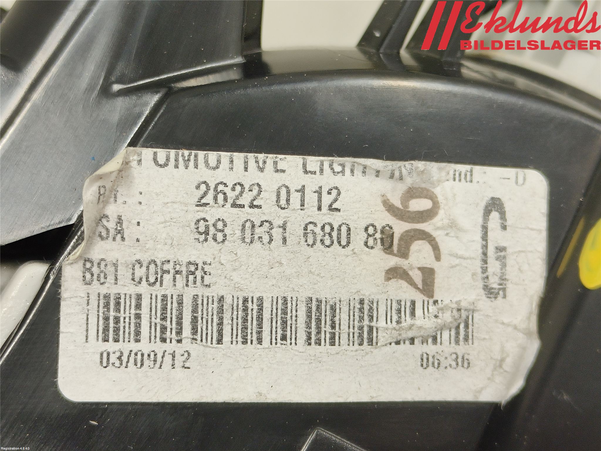 Citroen DS5 Bakljus Vänster