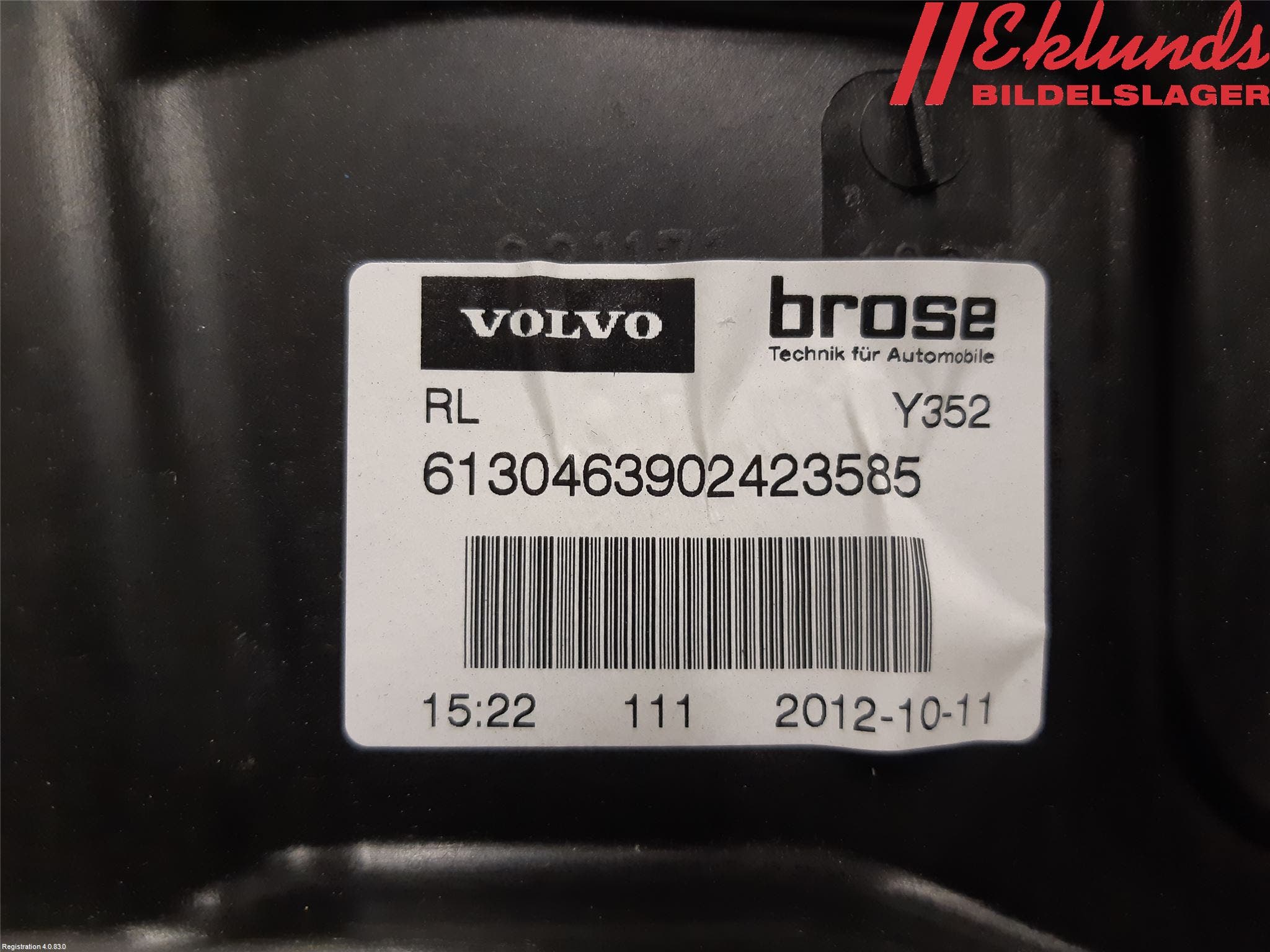 Volvo S60 11-13 Fönsterhiss El Kompl