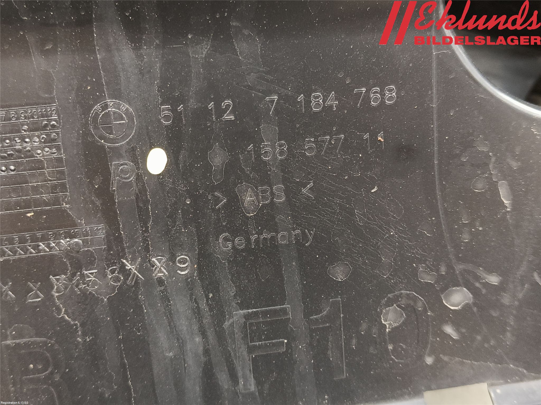 BMW 5 F10/F11/F18 09-17 Stötfångarfäste Bak Hö
