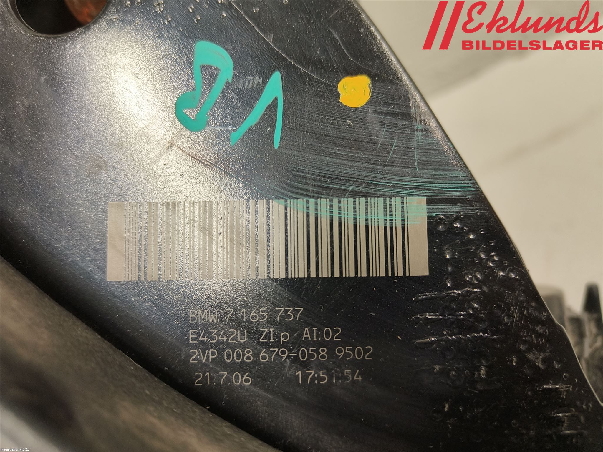 BMW 5 E60/61 Sed/Tou 02-10 Bakljus Vänster