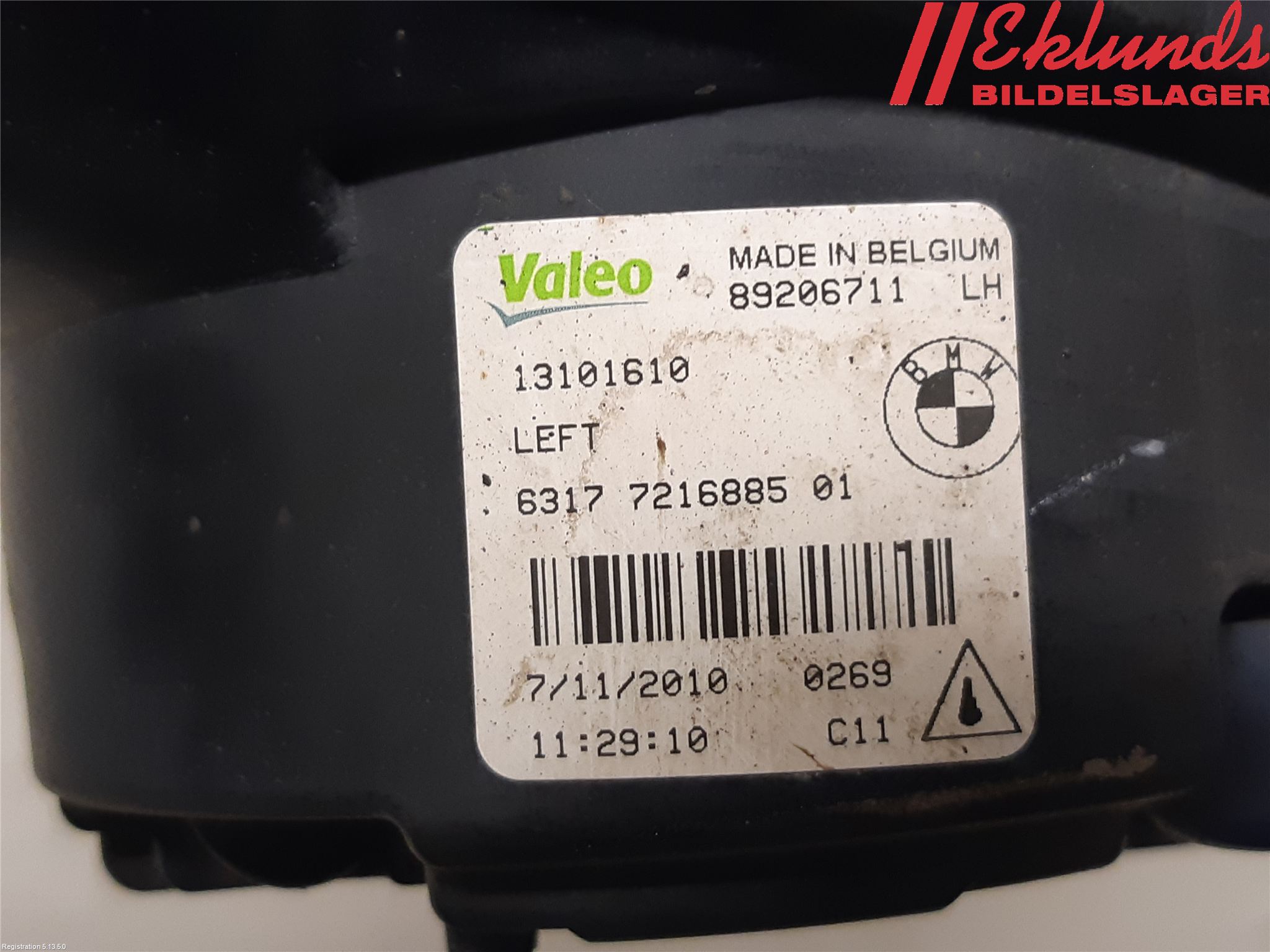BMW 5 F10/F11/F18 09-17 Dimljus-Varselljus Fram