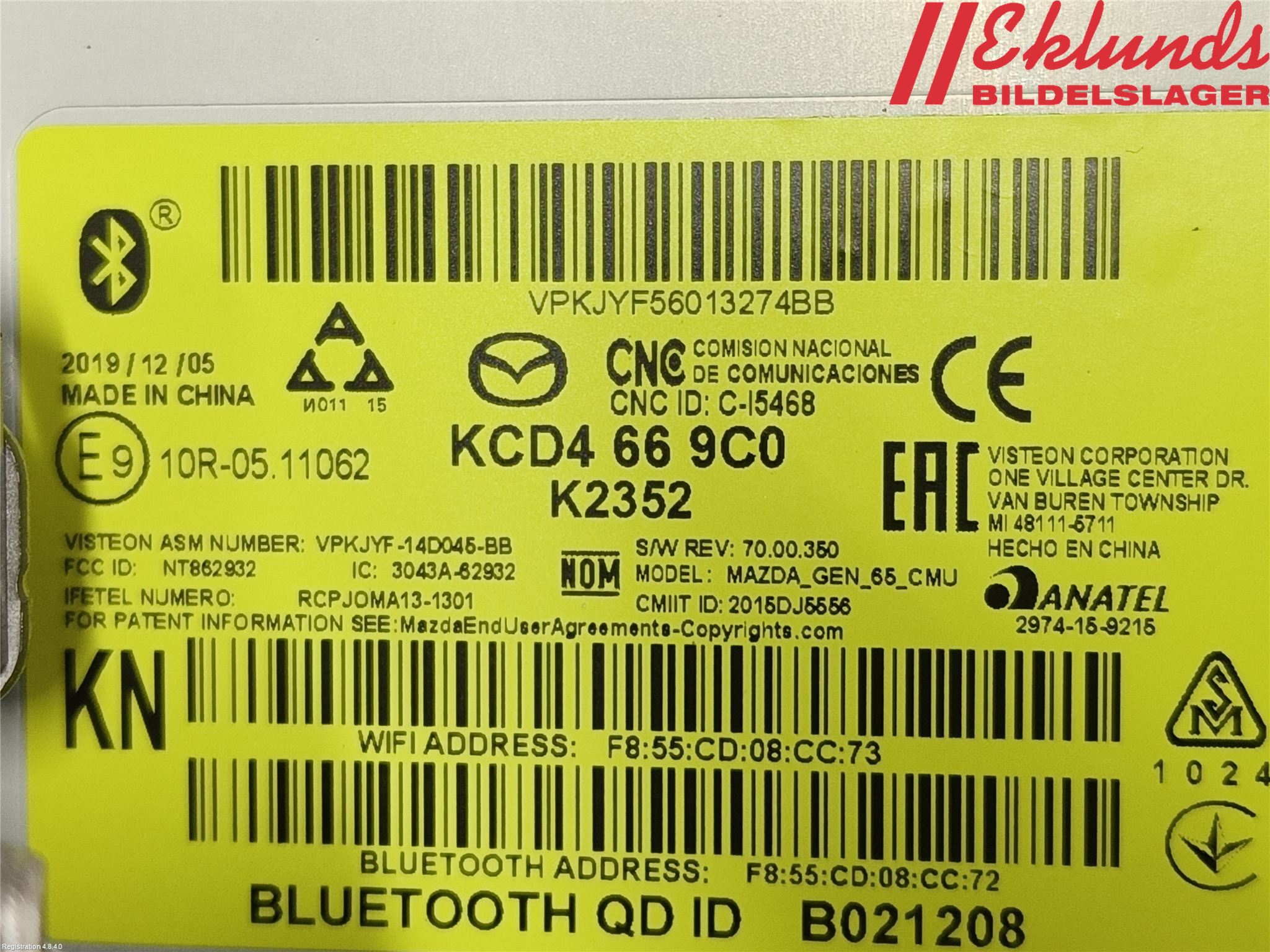 Mazda CX-5 17- Multifunktionsdisplay