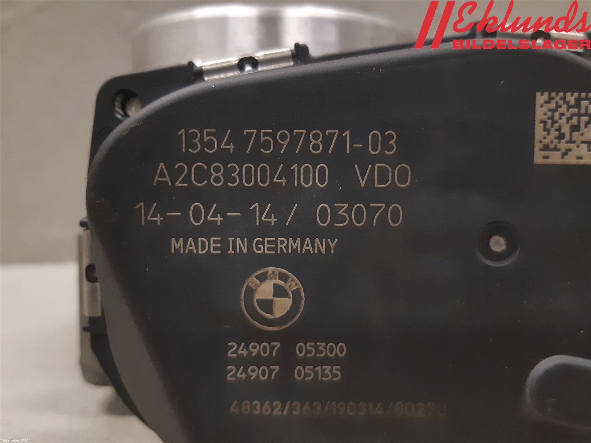 BMW 4 F32/F33/F82/F83 13-20 Injspjällhus