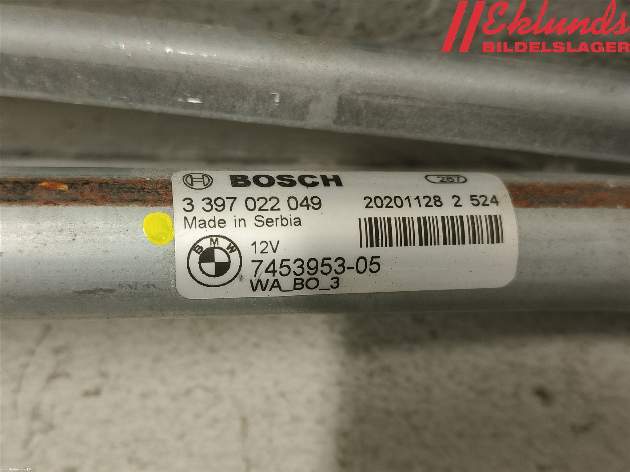 BMW 1 F40 19- Torkarmekanism Vindruta