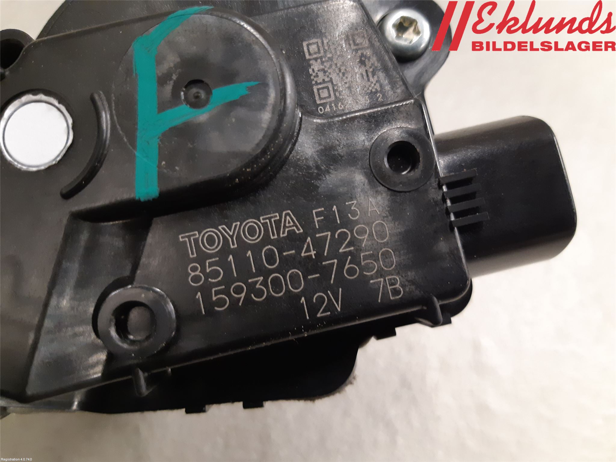 Toyota PRIUS (ZVW50) 16-21 Torkarmotor Vindruta