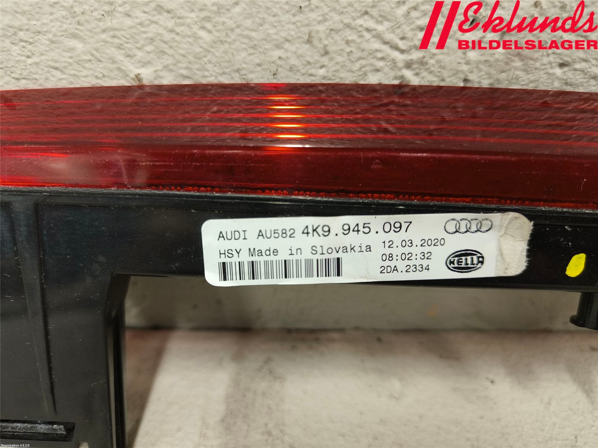 Audi A6 F2/C8 19- Bromsljus Bakruta