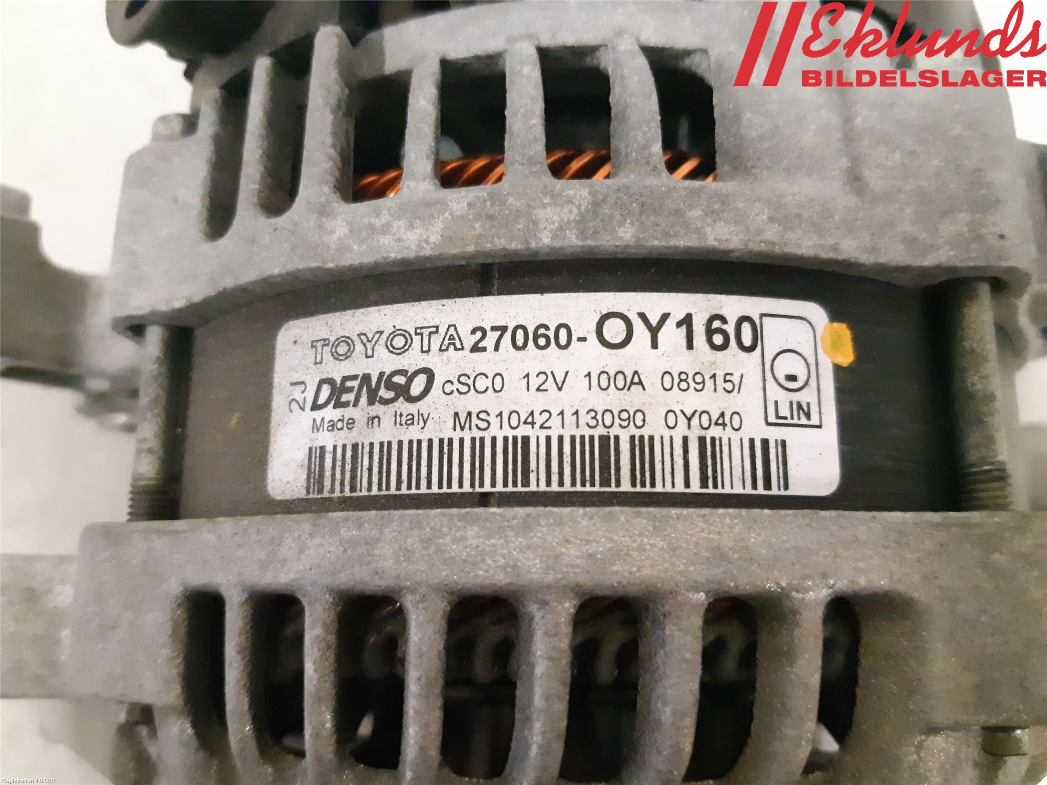 Toyota YARIS XP130 15-20 Generator