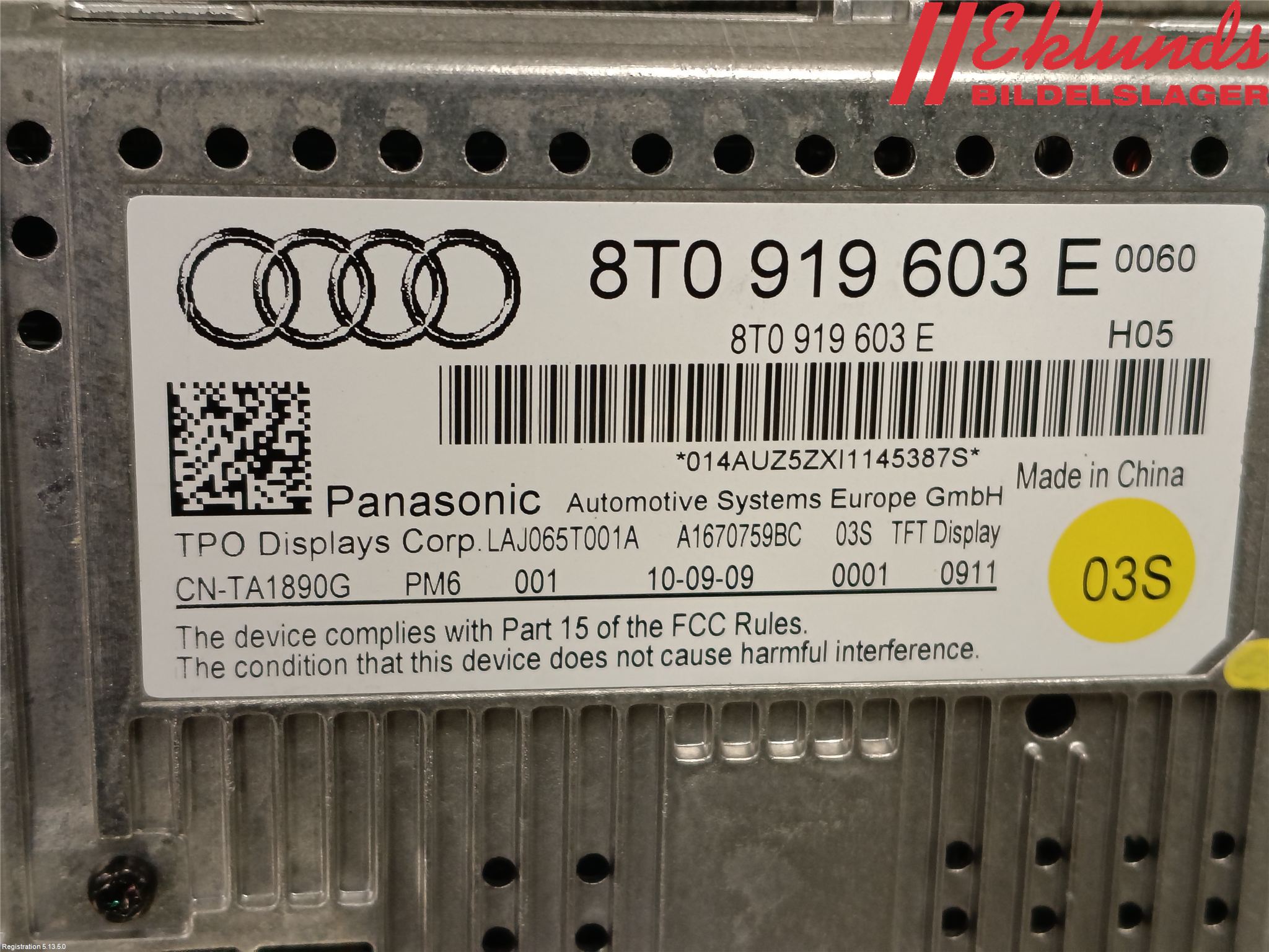Audi A4 ALLROAD 09-16 Multifunktionsdisplay