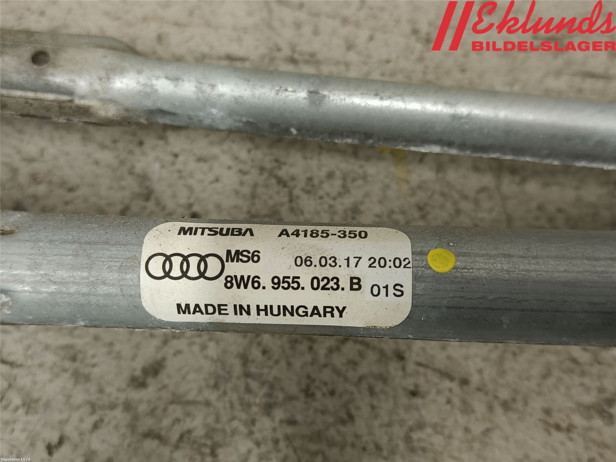 Audi A5 17- Torkarmekanism Vindruta