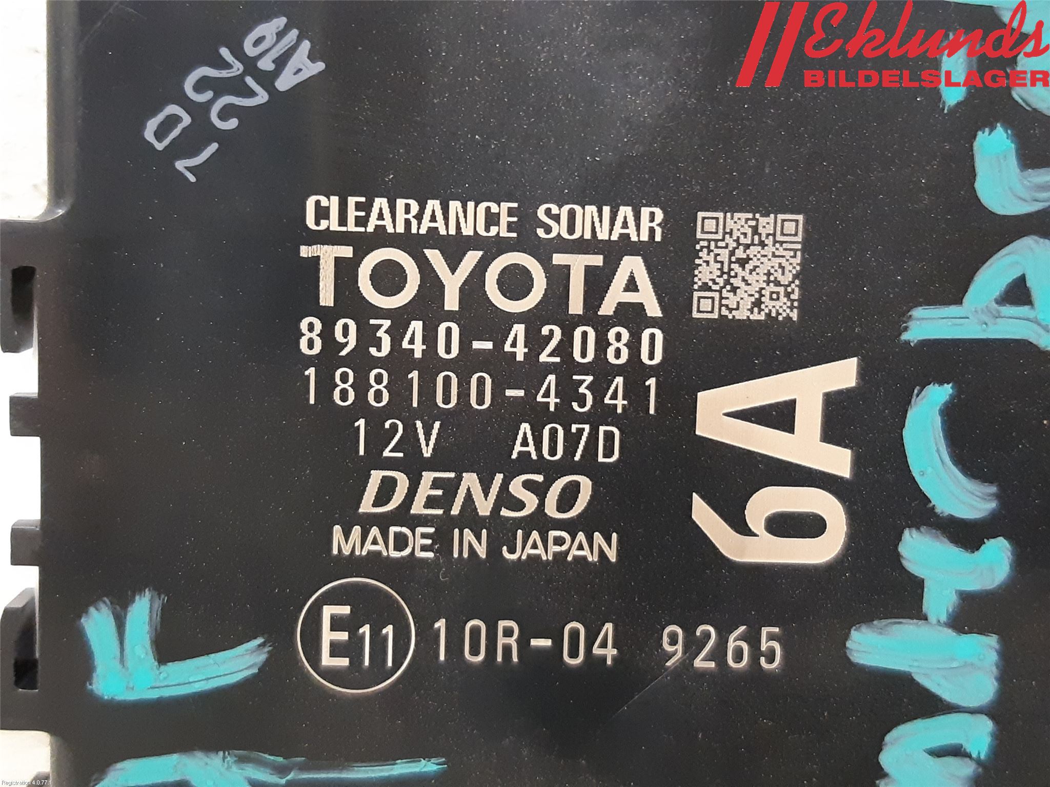 Toyota RAV4 19- Styrenhet Parkeringshjälp