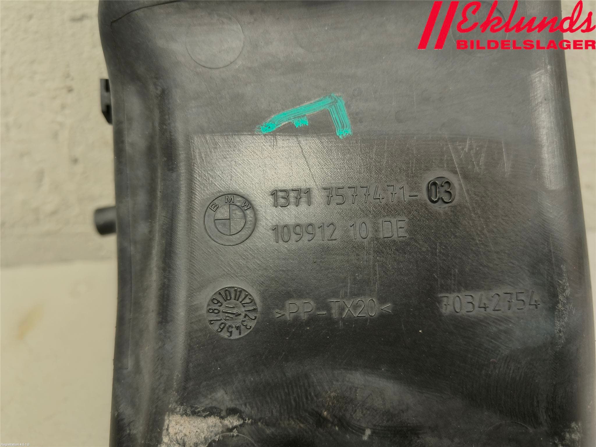 BMW 5 F10/F11/F18 09-17 Förg-Bälg-Rör Mot Luftr