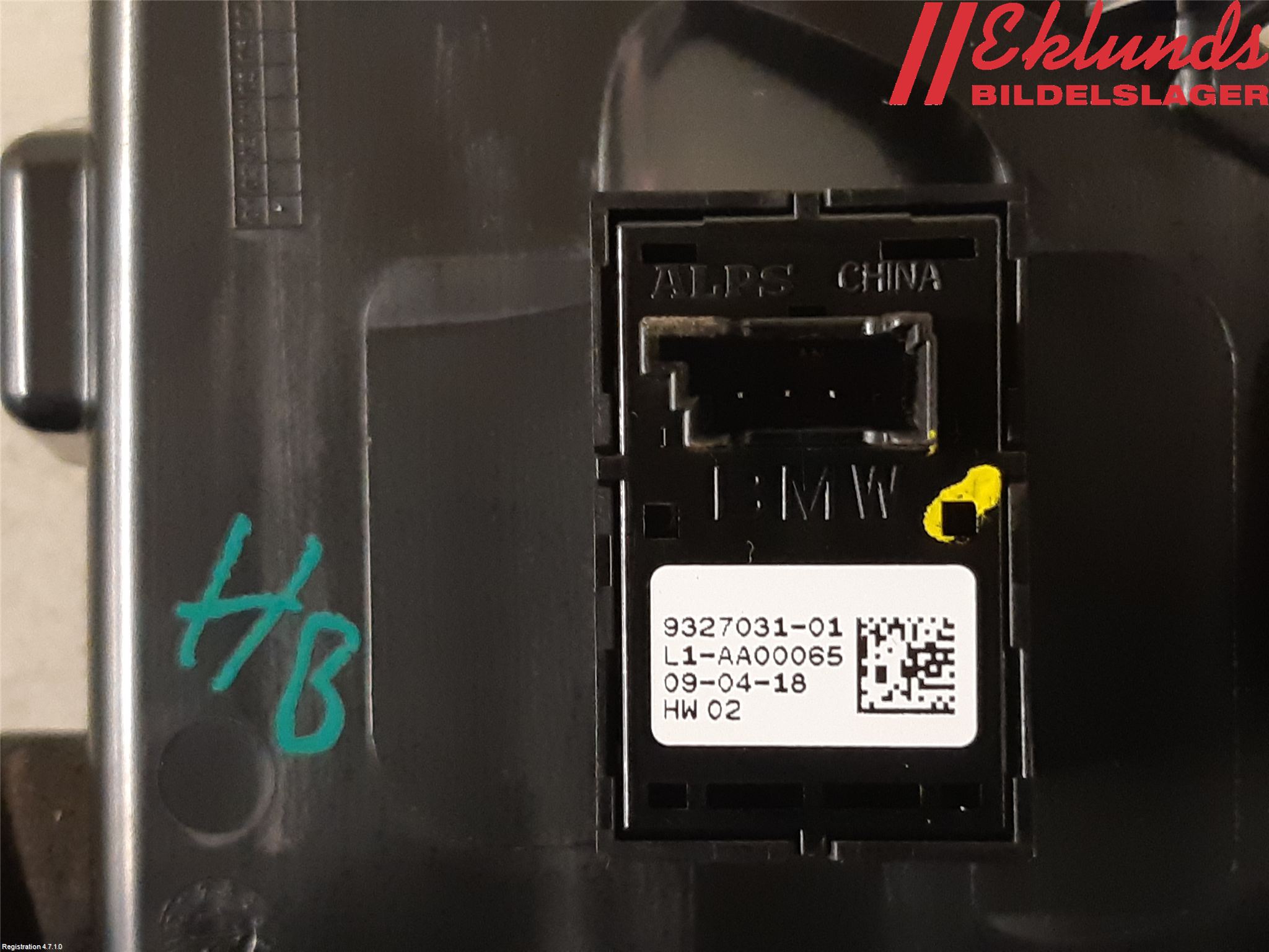 BMW X3 G01 18- Strömställare Elhiss