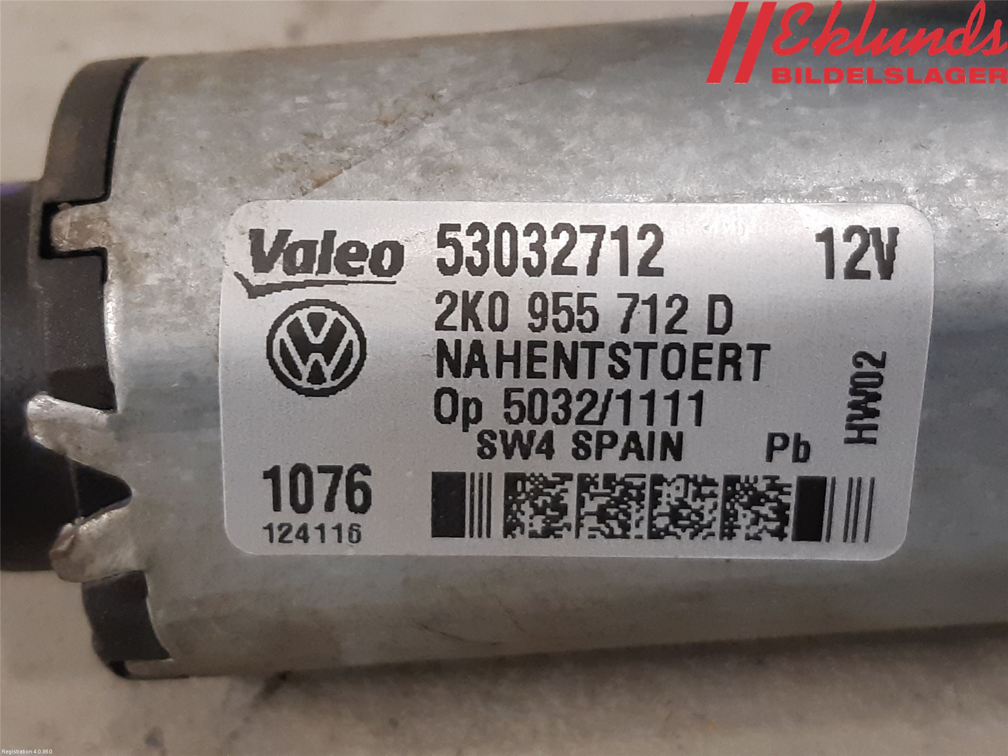 Volkswagen VW CADDY 16-20 Torkarmotor Baklucka