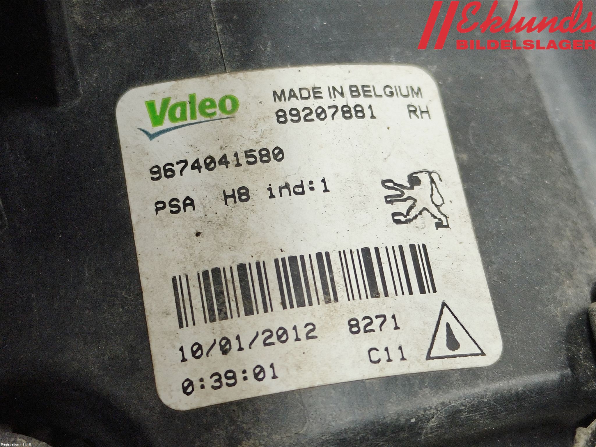 Peugeot 308 08-13 Dimljus-Varselljus Fram