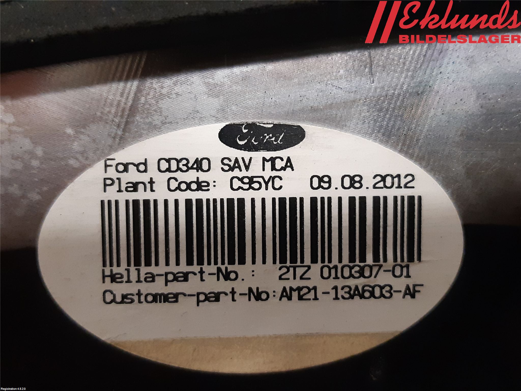 Ford S-MAX 06-15 Bakljus Lucka Vä