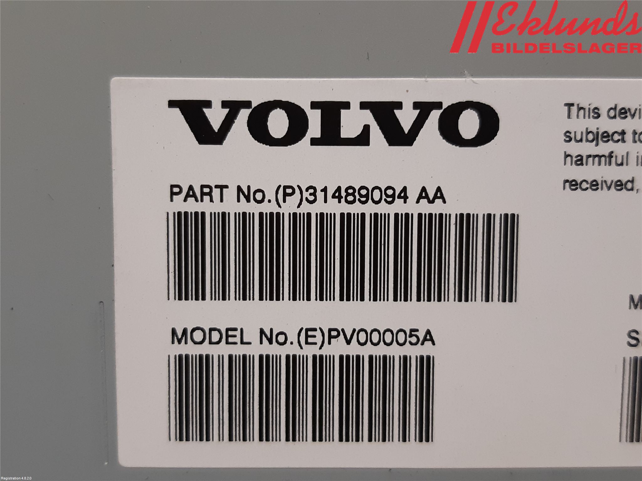 Volvo XC90/RECHARGE 16- Radio-Stereo Förstärkare