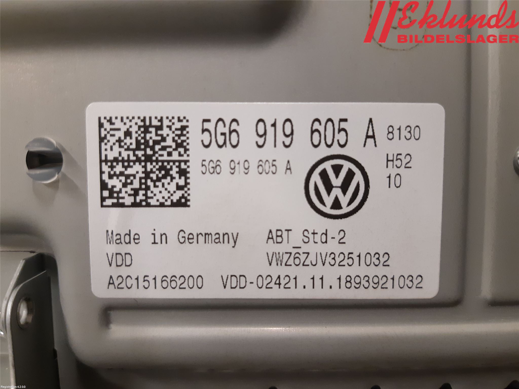 Volkswagen VW GOLF / E-GOLF VII 13-20 Cd Radio - Multimediapanel