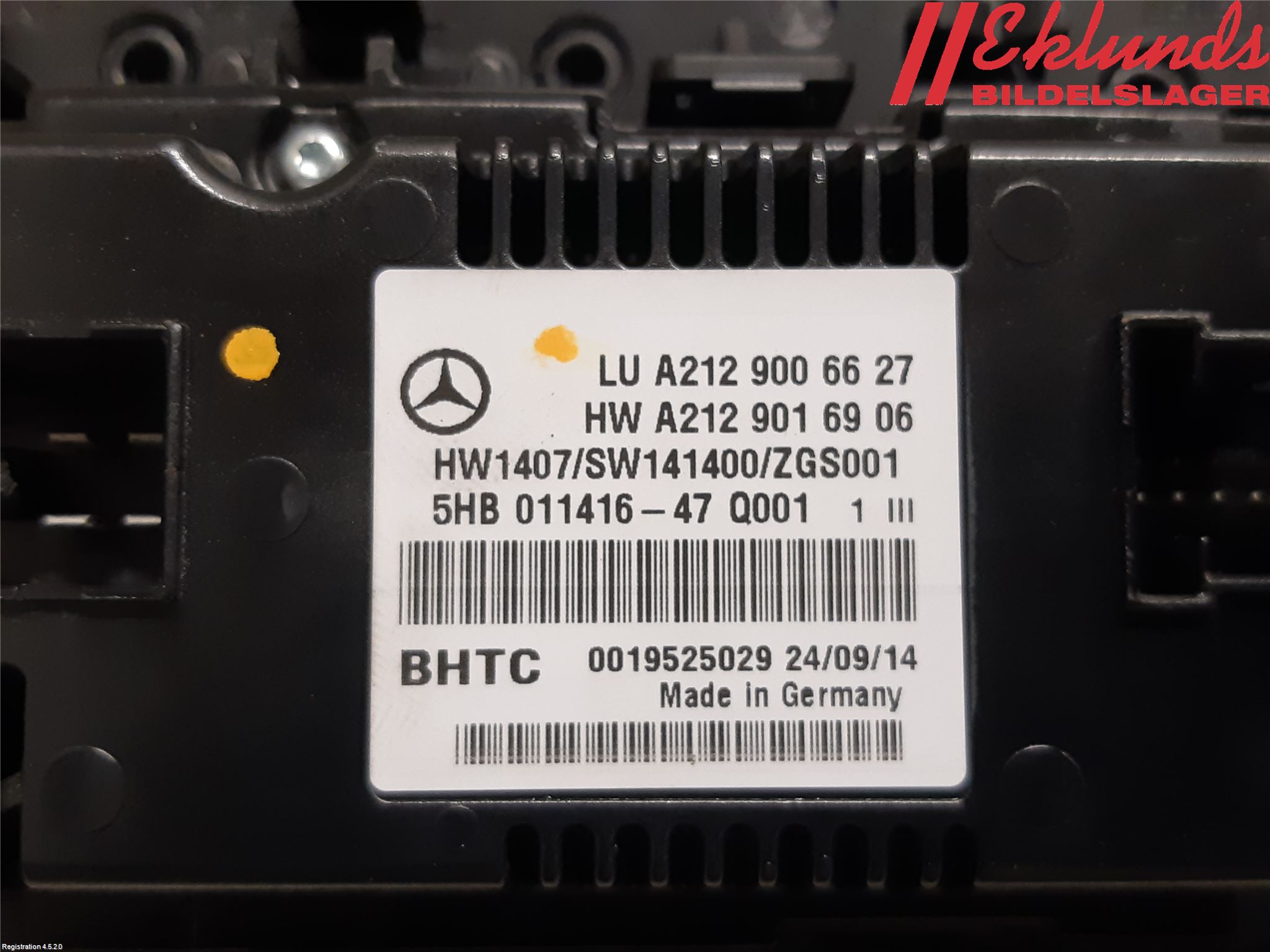 Mercedes-Benz MB E-KLASS (W212) 09-16 Ac Styrenhet Ac Manöveren
