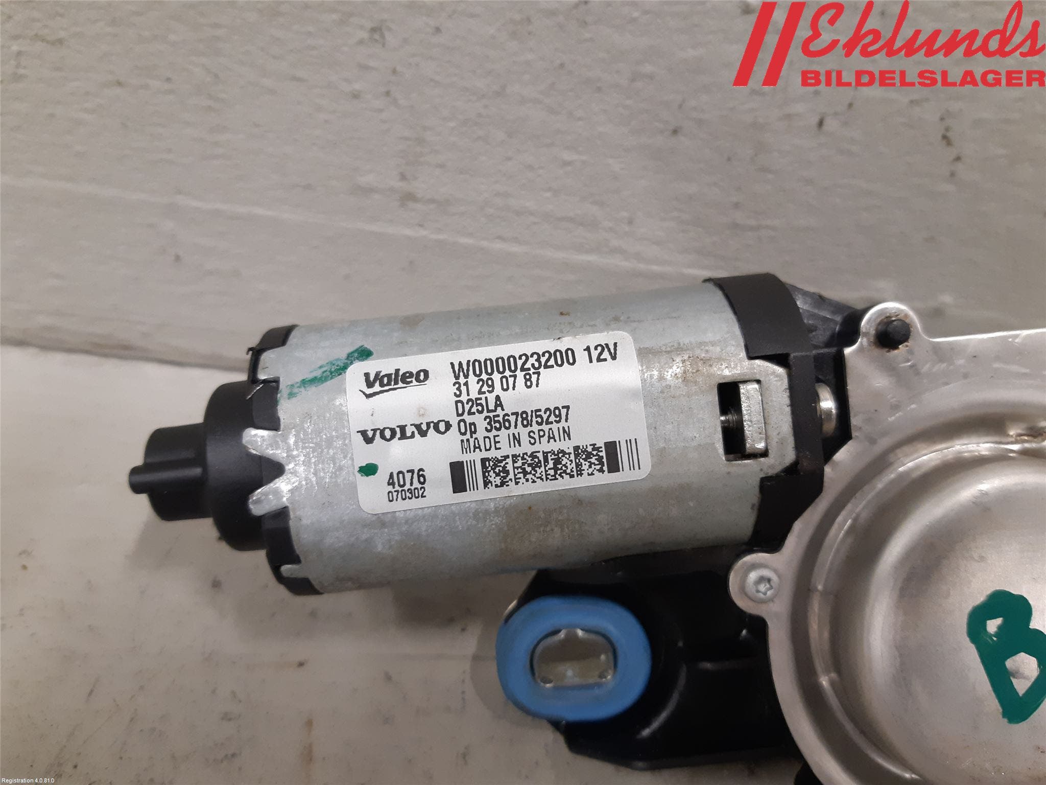 Volvo V70 14-16 Torkarmotor Baklucka